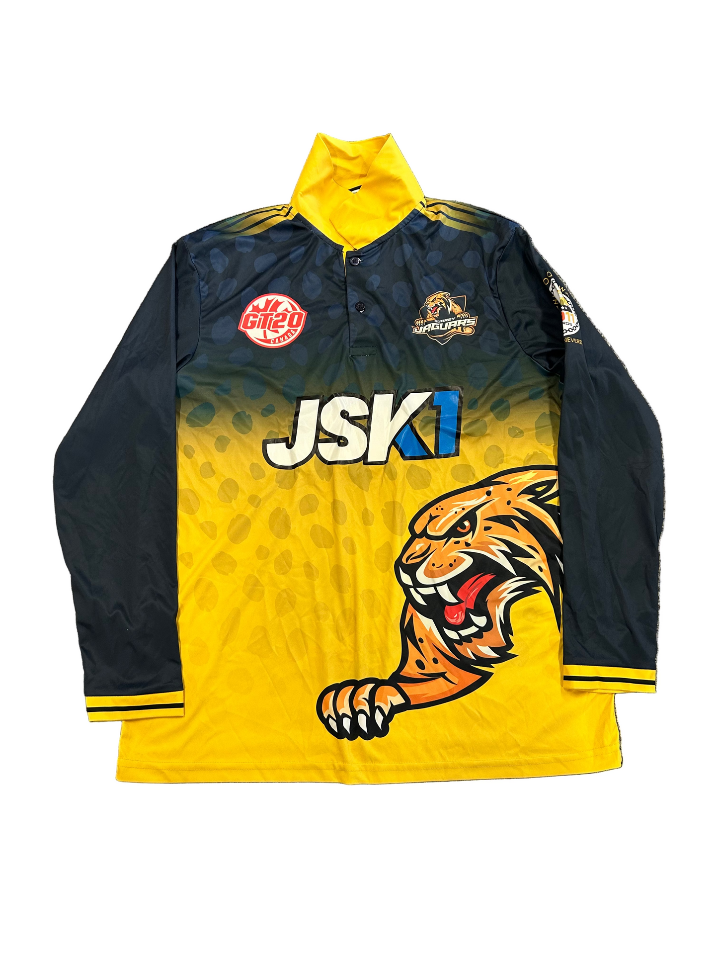 Shreyas Movva Surrey Jaguars 2024 GT20 Match Worn LS Playing Shirt