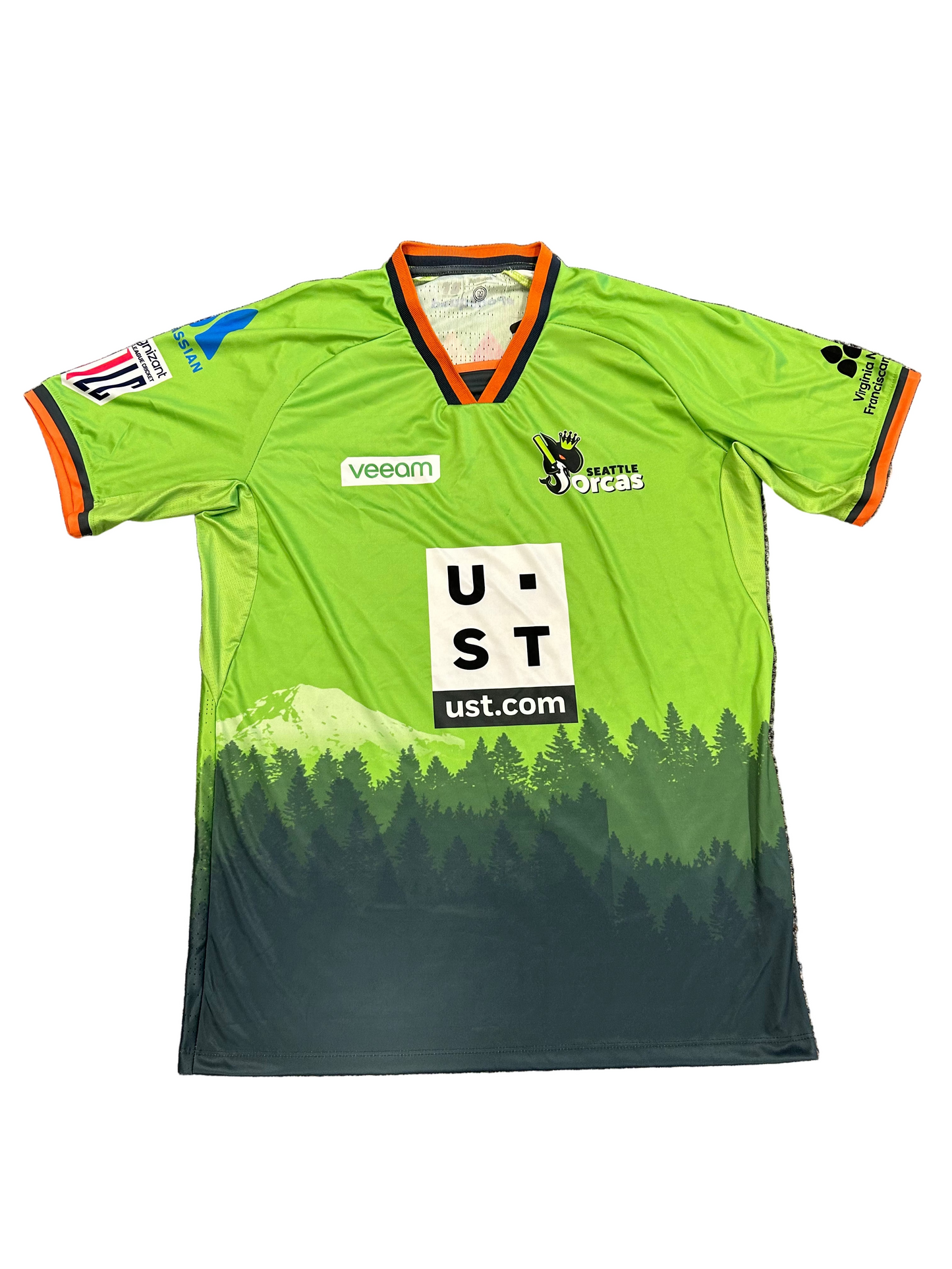 David Warner Seattle Orcas 2025 MLC Match Issue SS Playing Shirt