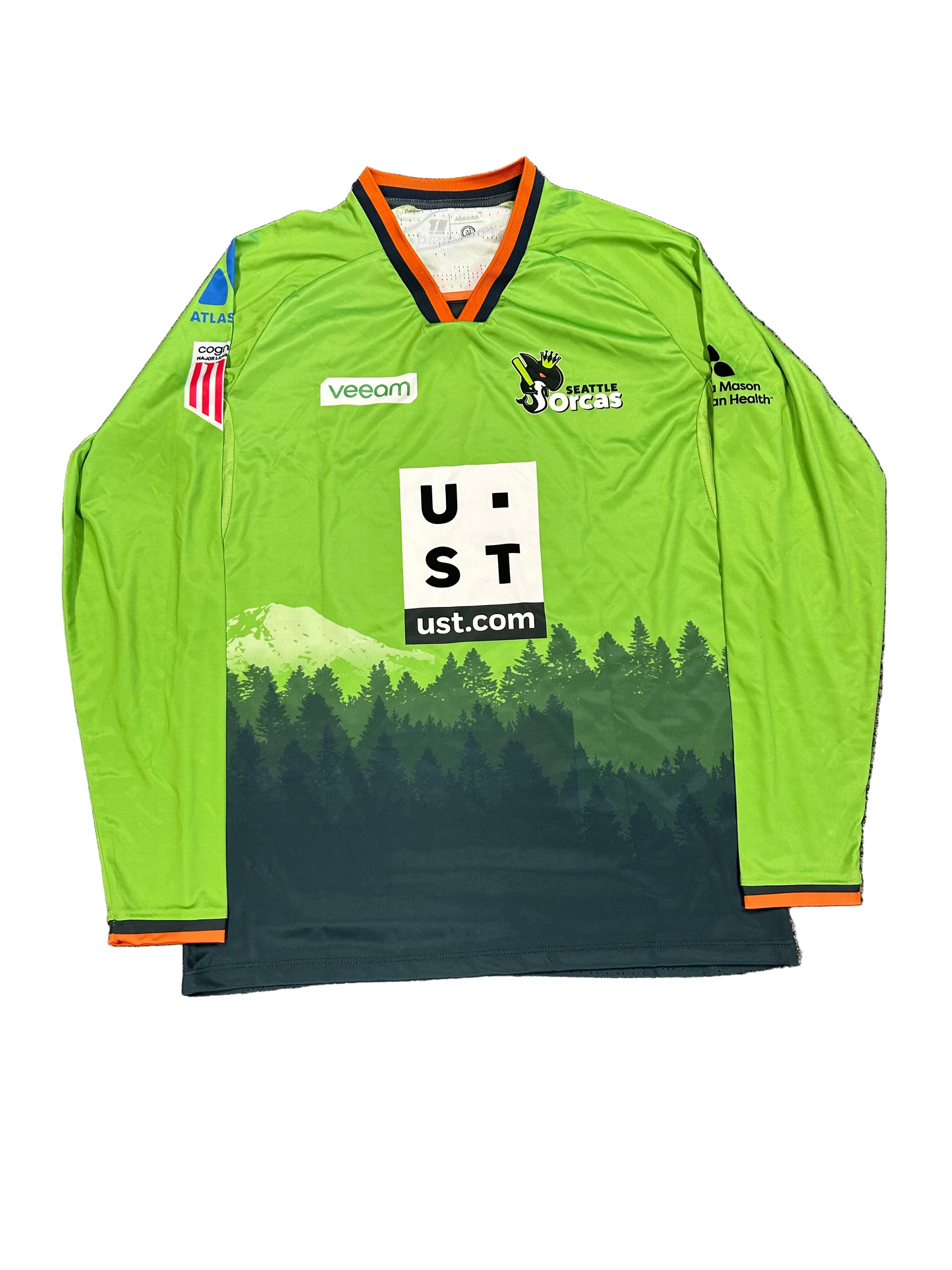 David Warner Seattle Orcas 2025 MLC Match Issue LS Playing Shirt