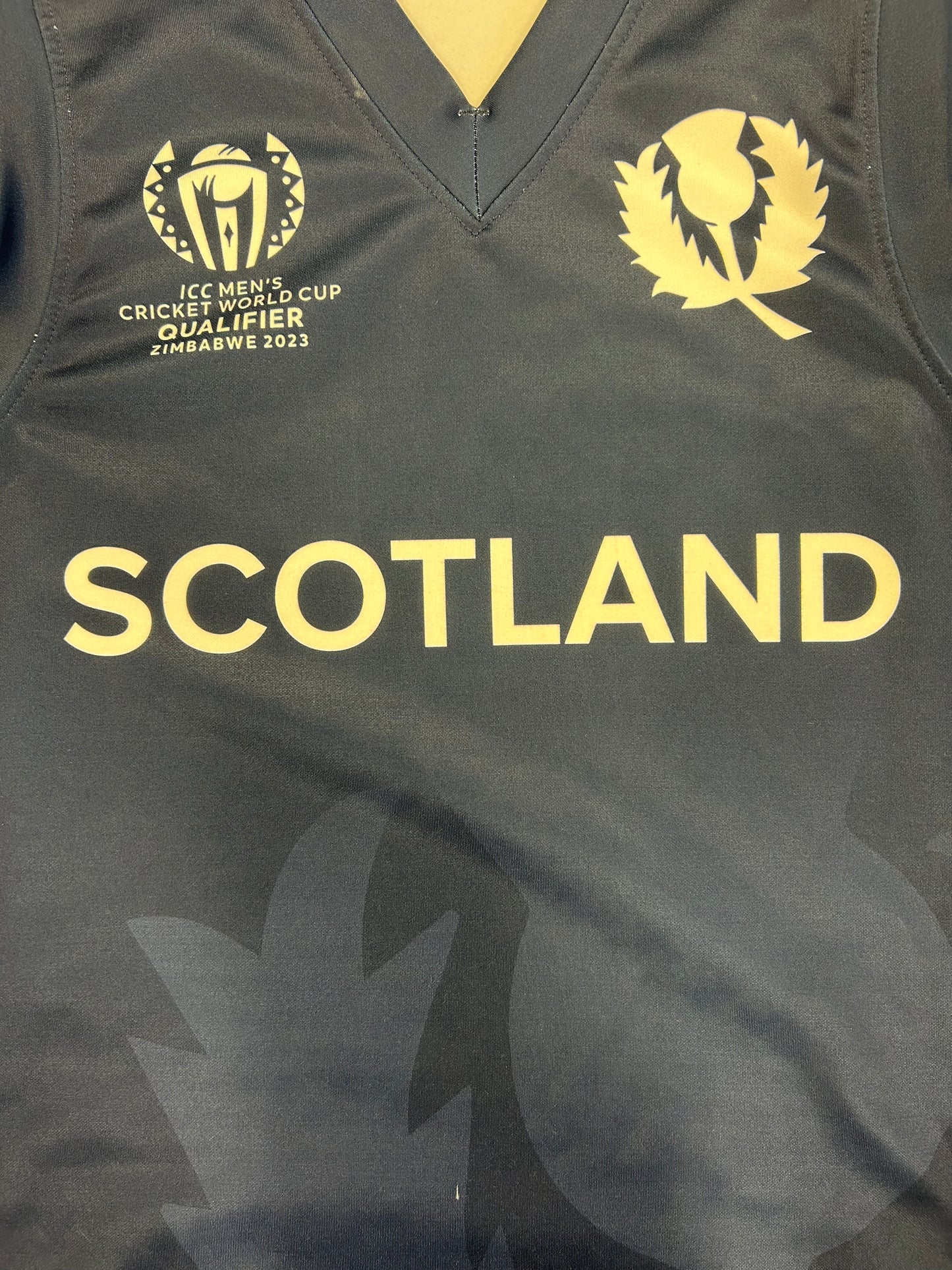 Matthew Cross Scotland 2023 ODI World Cup Qualifier Match Worn Playing Pullover