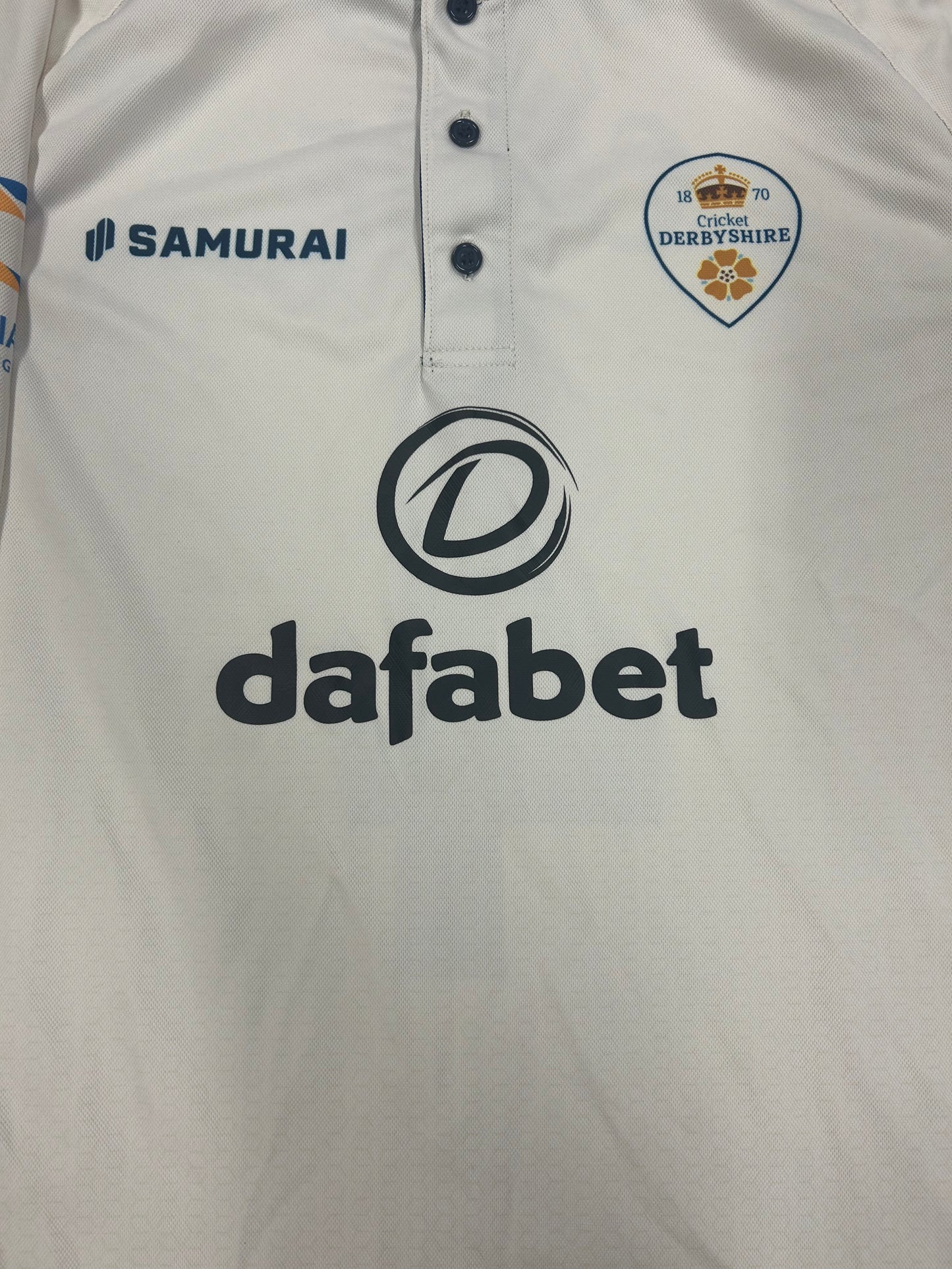 Harry Came Derbyshire 2024 County Championship Match Worn LS Playing Shirt