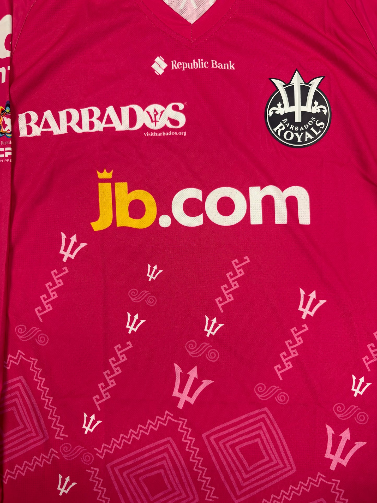 Rassie Van Der Dussen Barbados Royals 2025 CPL Match Worn LS Playing Shirt