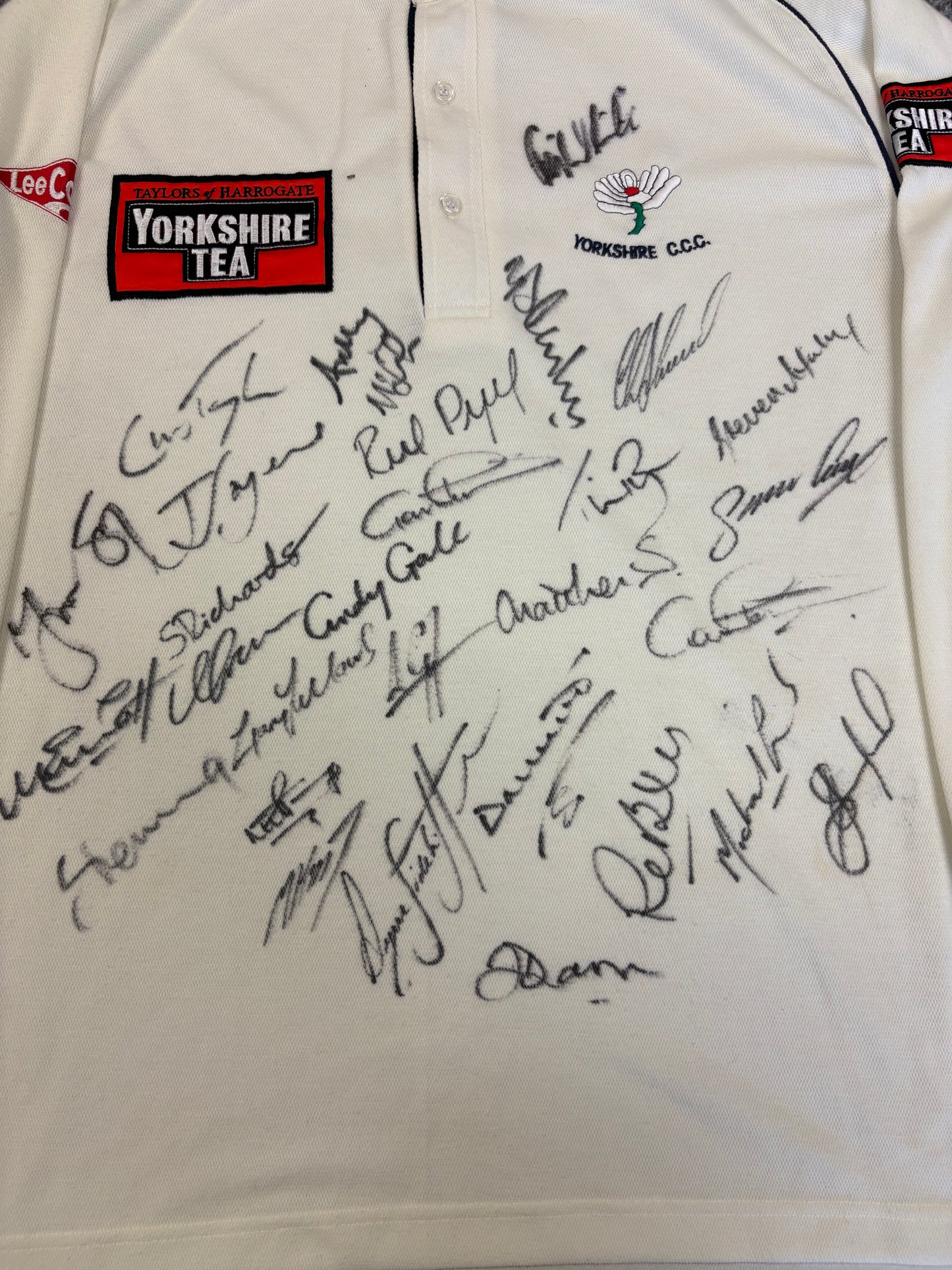 Yorkshire Retro Full Squad Signed Player Issue LS Playing Shirt