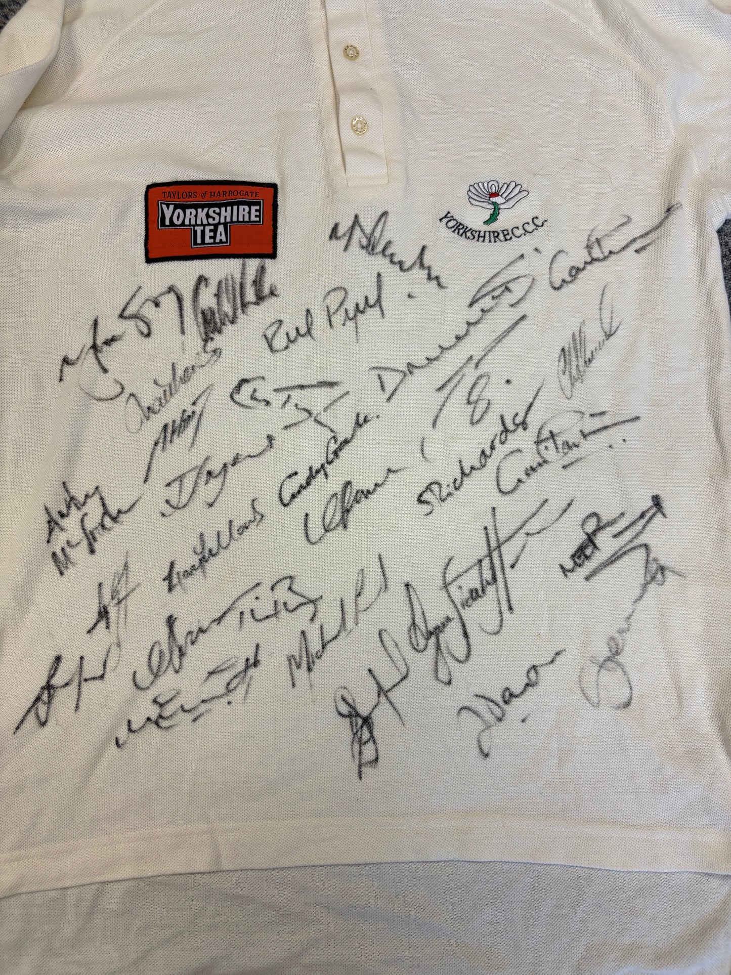 Yorkshire Retro Full Squad Signed Player Issue LS Playing Shirt