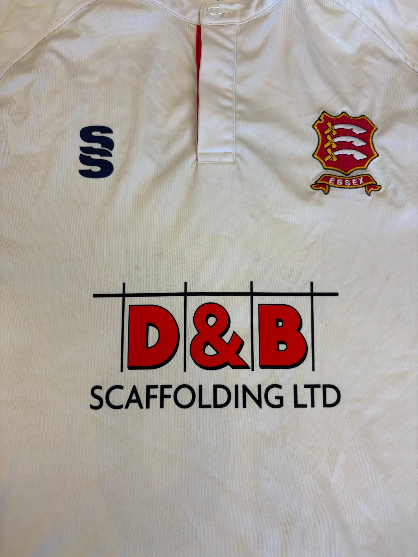Sam Cook Essex 2020 County Championship Match Worn SS Playing Shirt