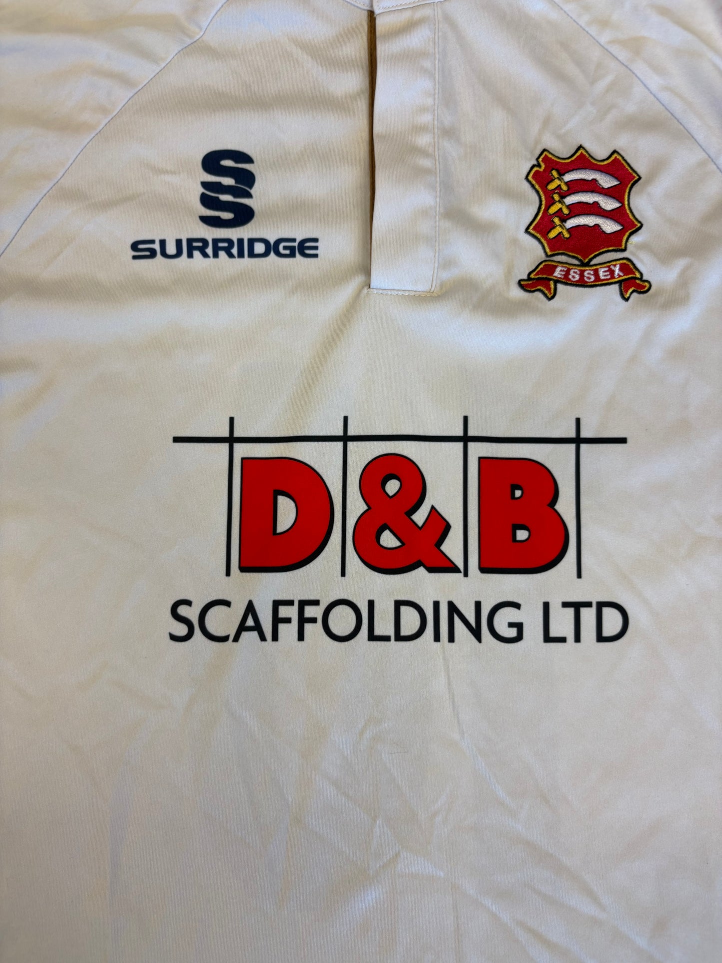 Sam Cook 2016 Essex County Championship Match Worn LS Playing Shirt