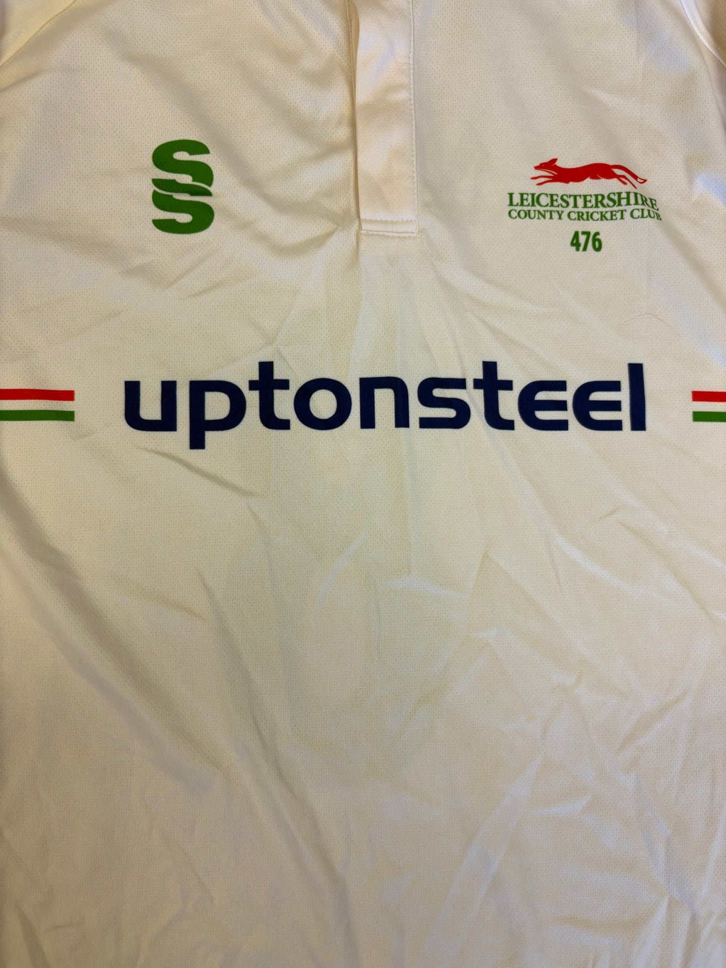 Ben Mike Leicestershire 2025 County Championship Match Worn LS Playing Shirt