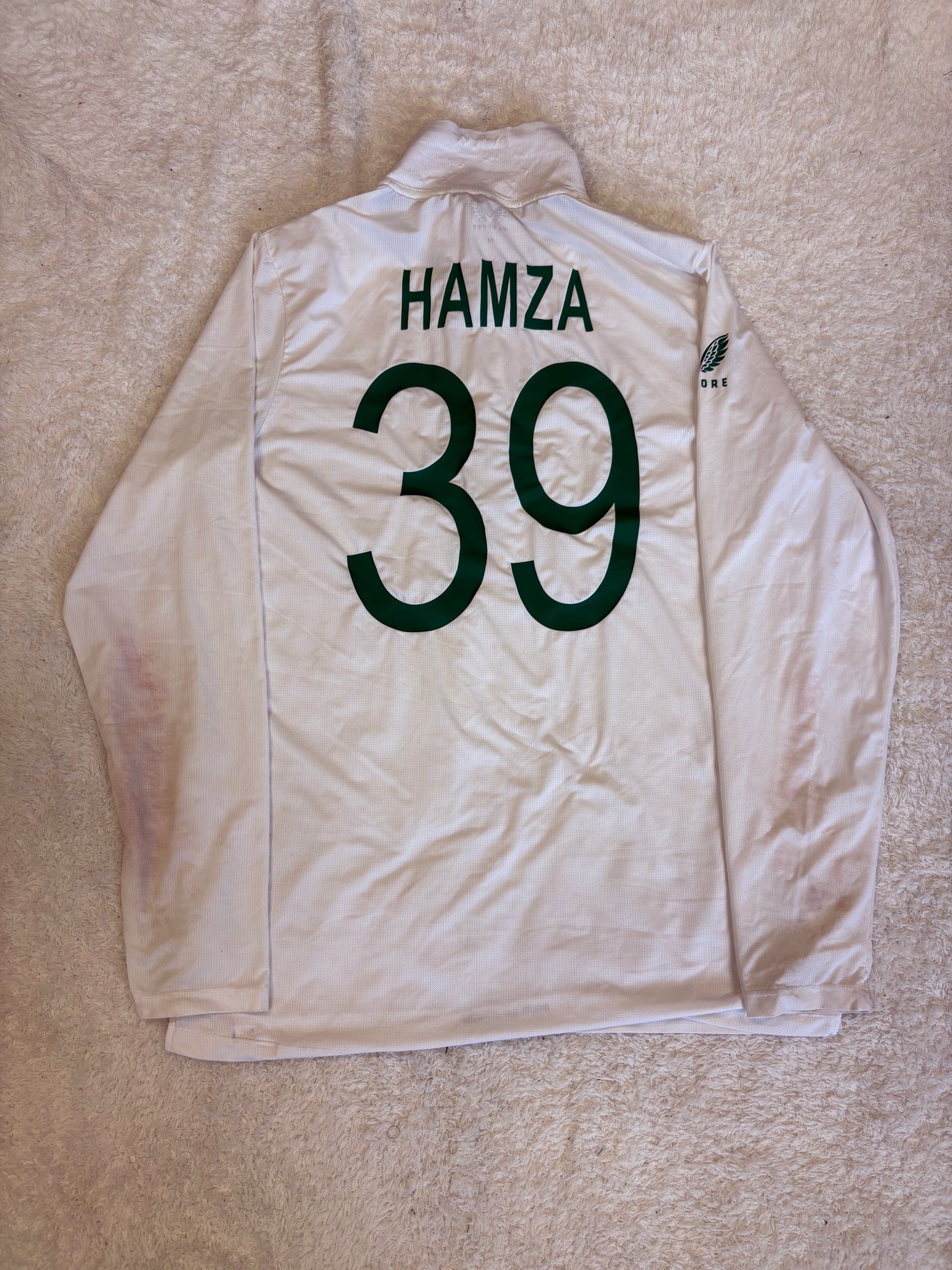 Zubayr Hamza South Africa A Test Match Worn LS Playing Shirt
