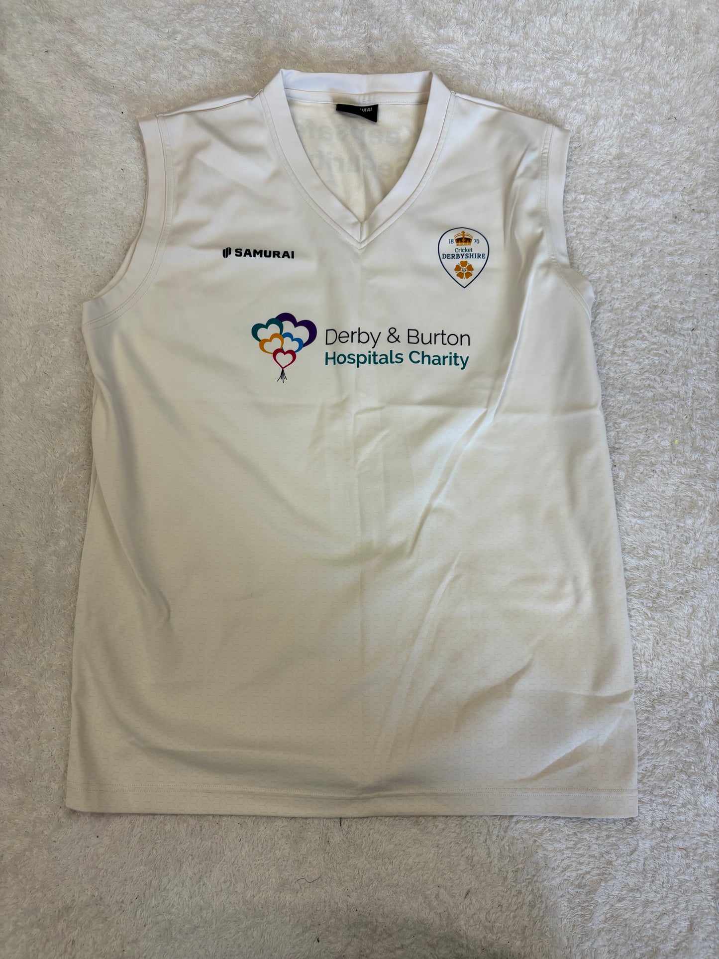 Mark Watt Derbyshire County Championship Match Worn Playing Pullover