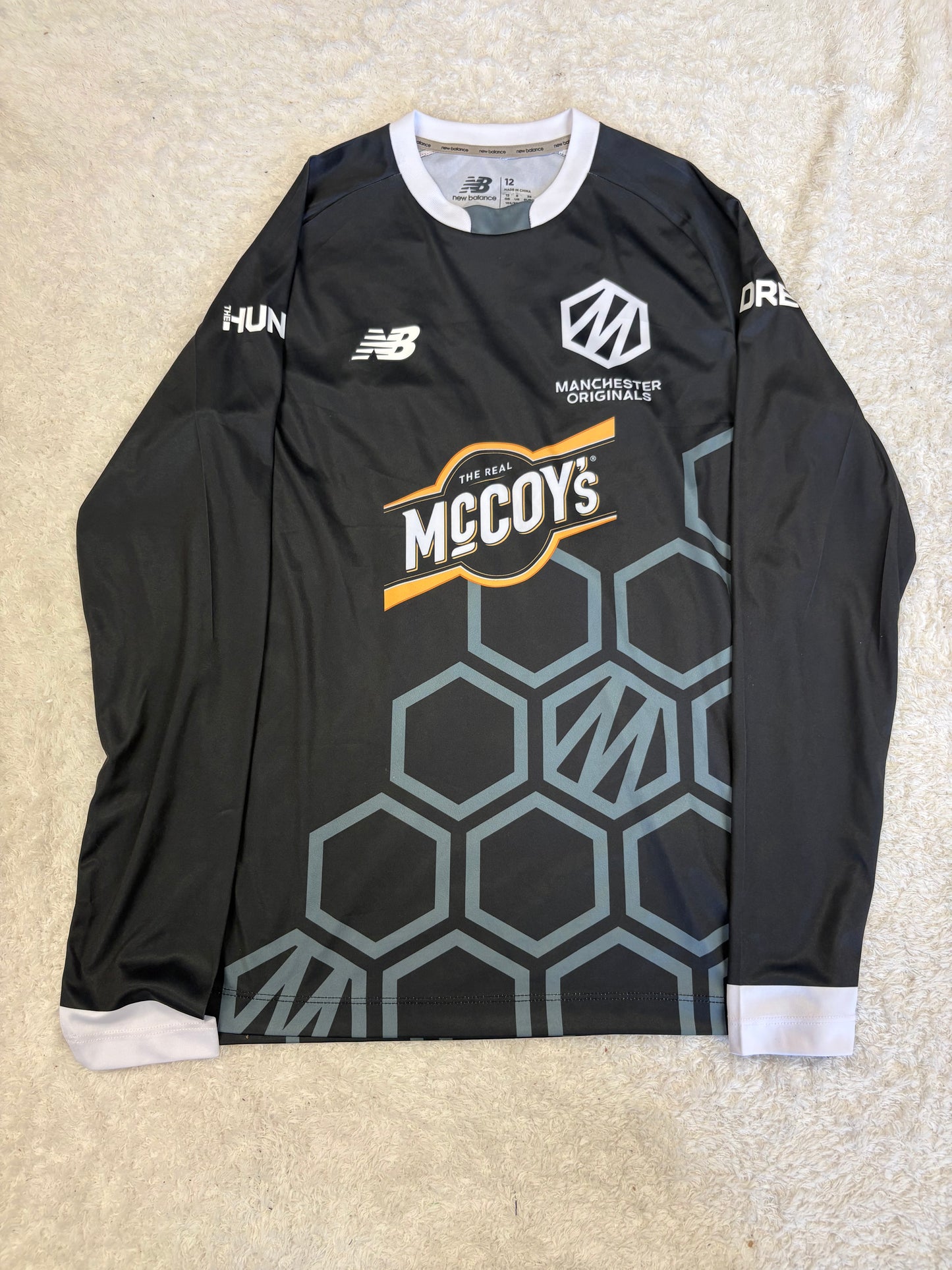 Laura Wolvaardt Manchester Originals Match Issue Signed LS Playing Shirt (Name Misspelt)