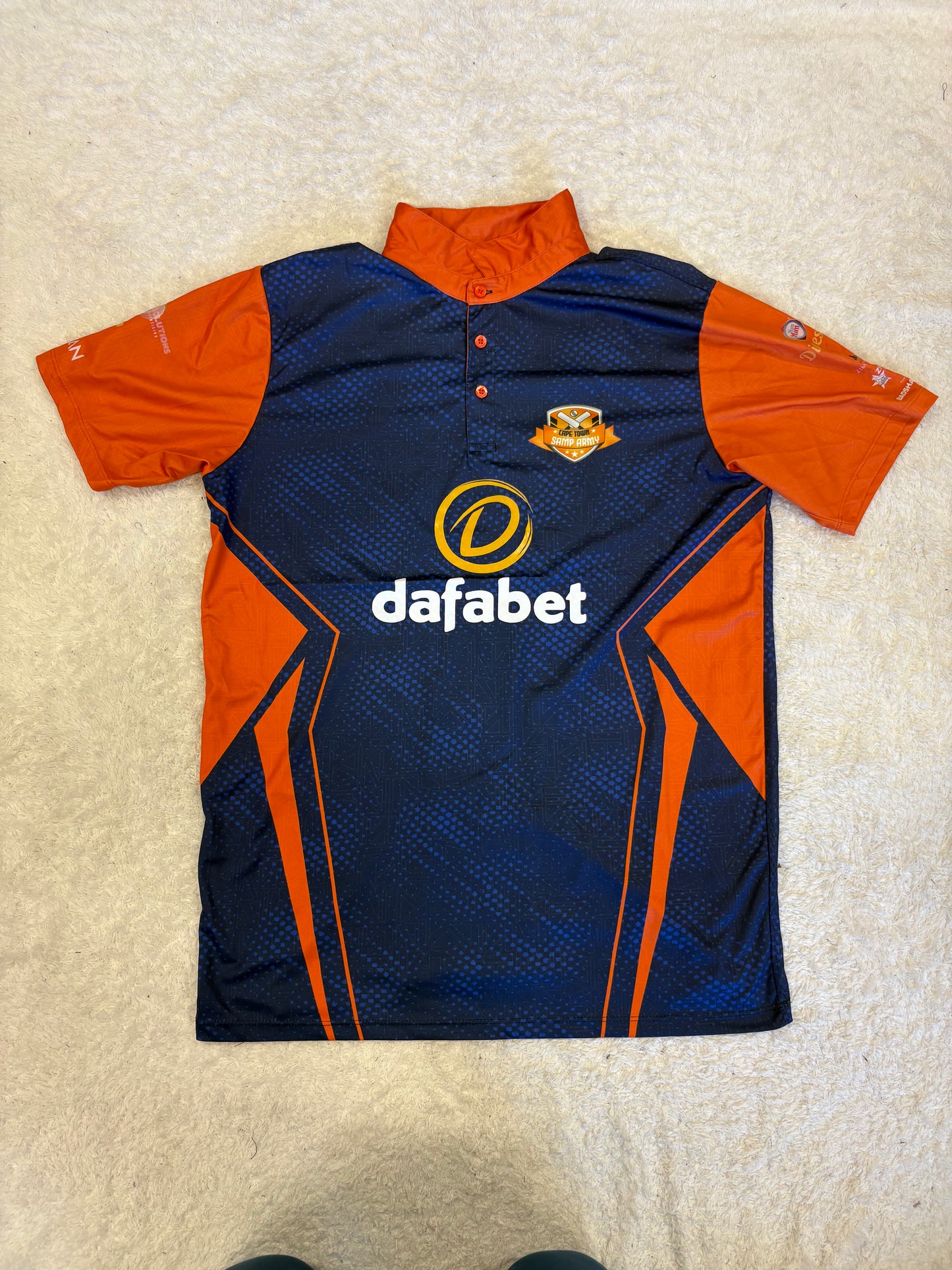 Dawid Malan Cape Town Samp Army 2024 ZimAfro T10 Match Worn SS Playing Shirt