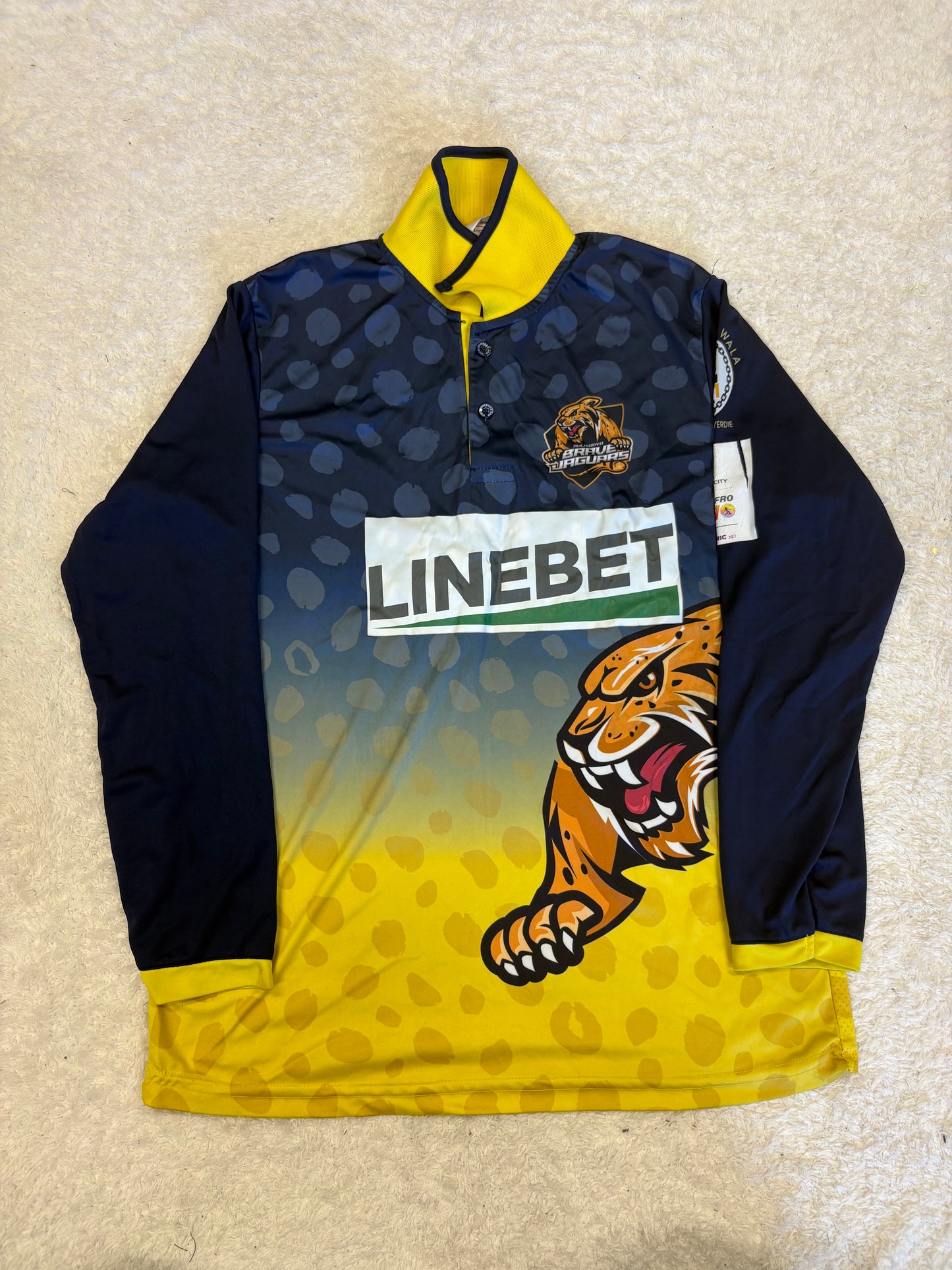 Akila Dananjaya Bulawayo Brave Jaguars 2024 ZimAfro T10 Match Worn LS Playing Shirt