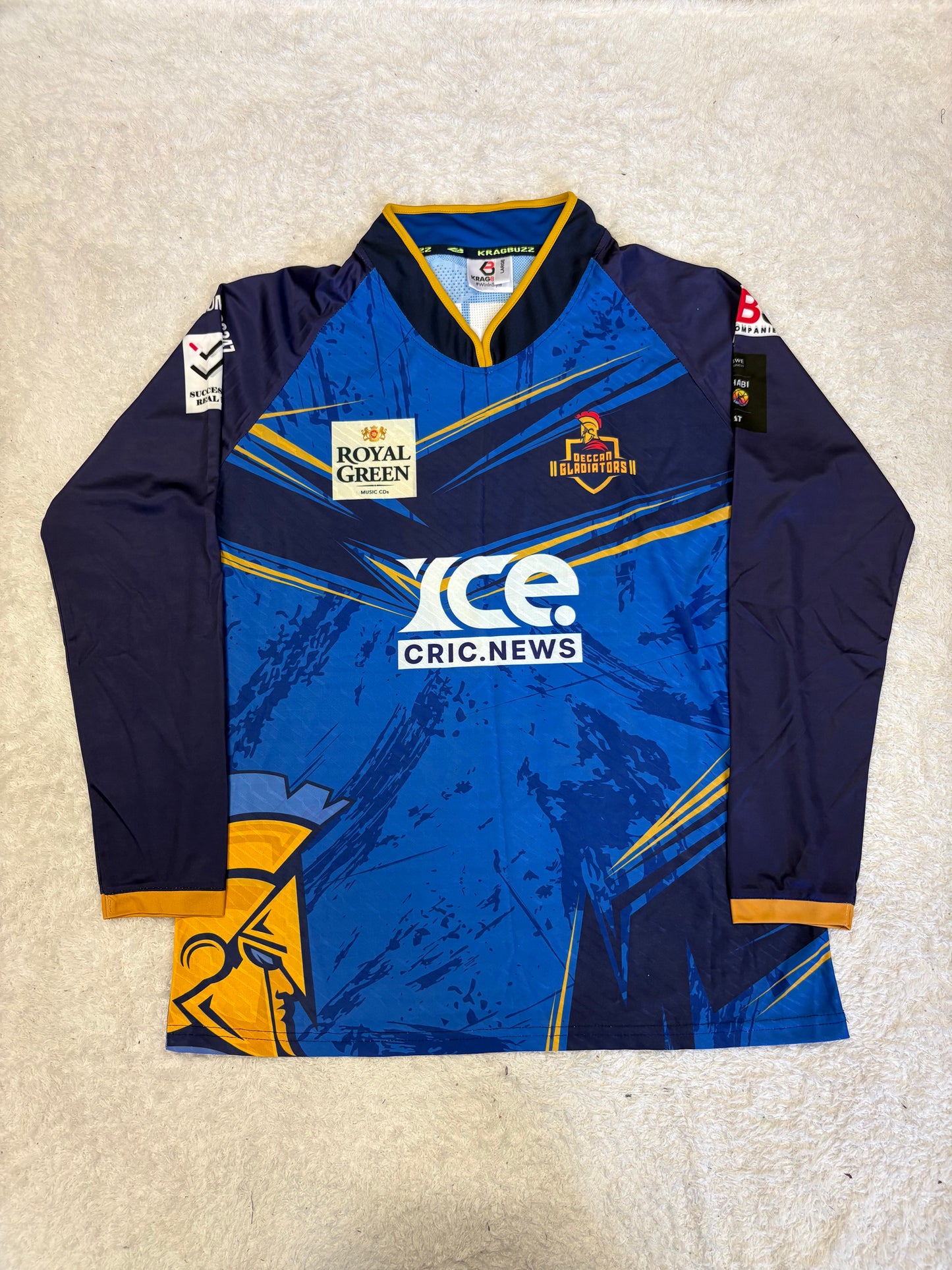 Aryan Lakra Deccan Gladiators 2024 ABDT10 Match Worn LS Playing Shirt