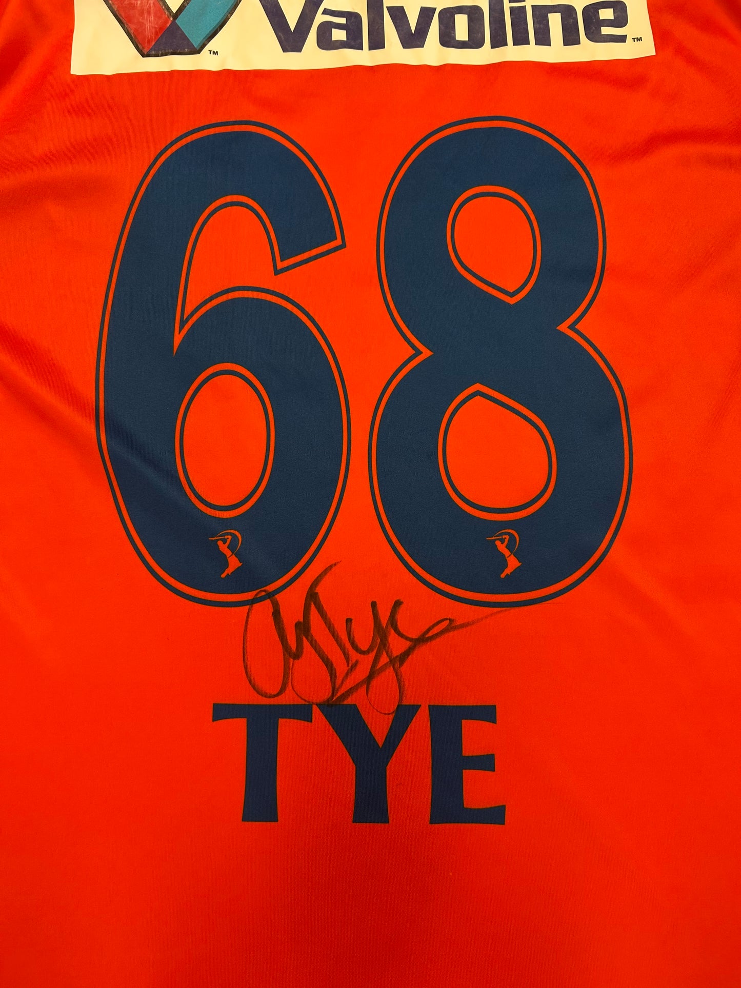 Andrew Tye Gujarat Lions 2017 IPL Match Worn And Signed SS Playing Shirt
