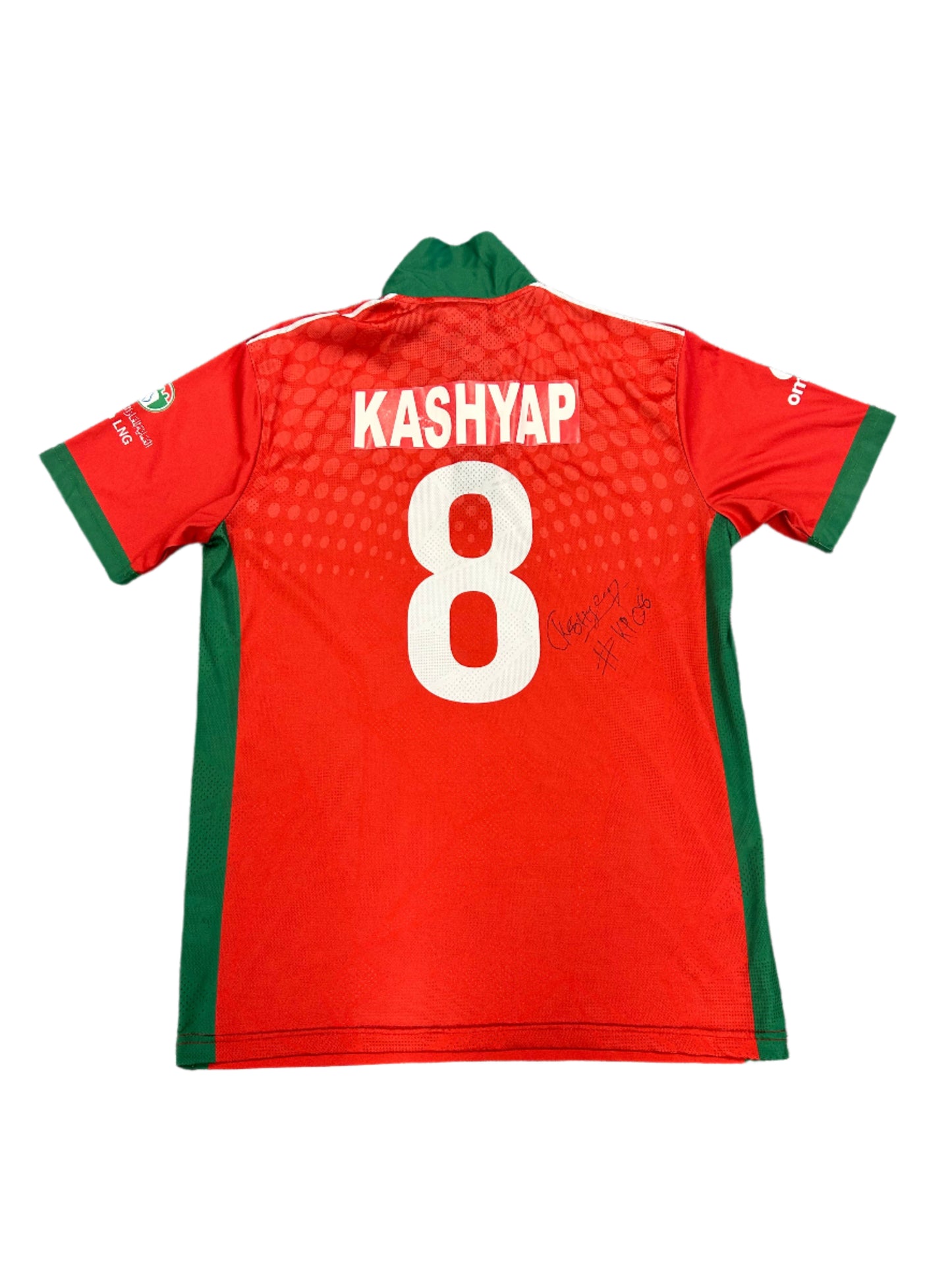 Kashyap Prajapati Oman 2023 World Cup Qualifier Match Worn And Signed SS Playing Shirt