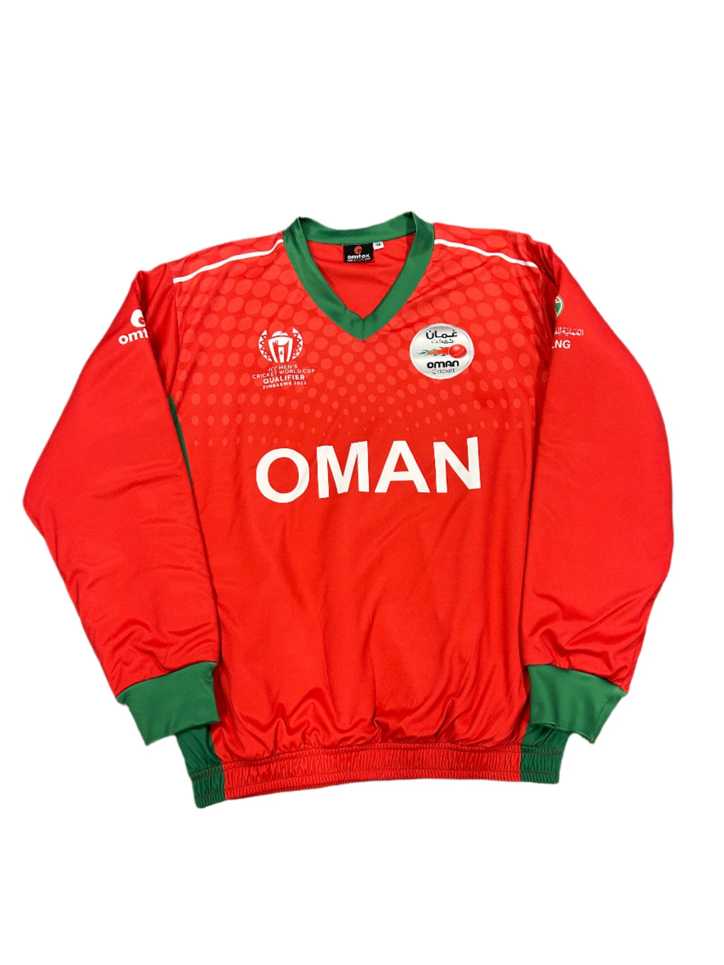 Fayyaz Butt Oman 2023 World Cup Qualifier Match Worn LS Playing Jumper