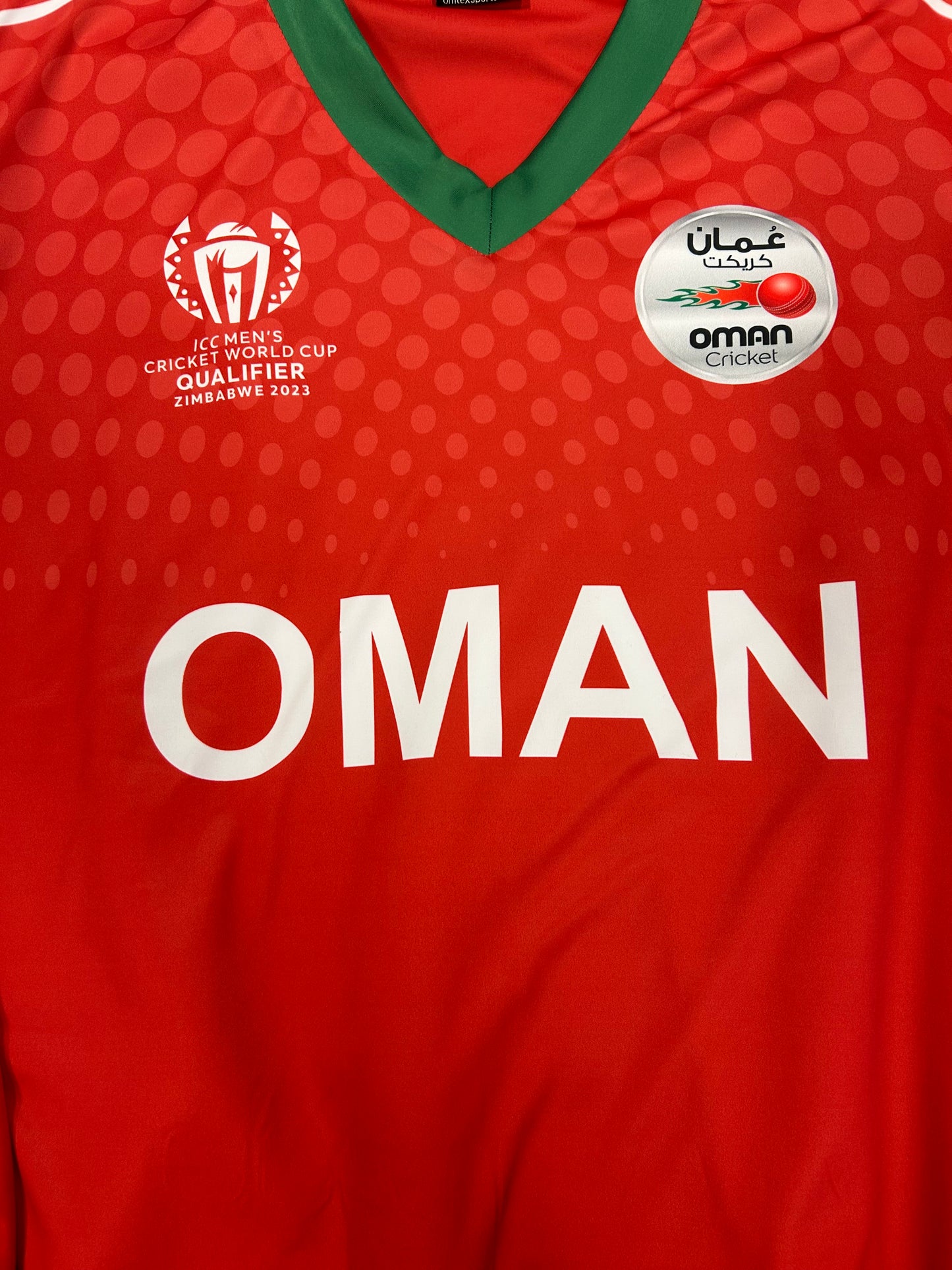 Fayyaz Butt Oman 2023 World Cup Qualifier Match Worn LS Playing Jumper