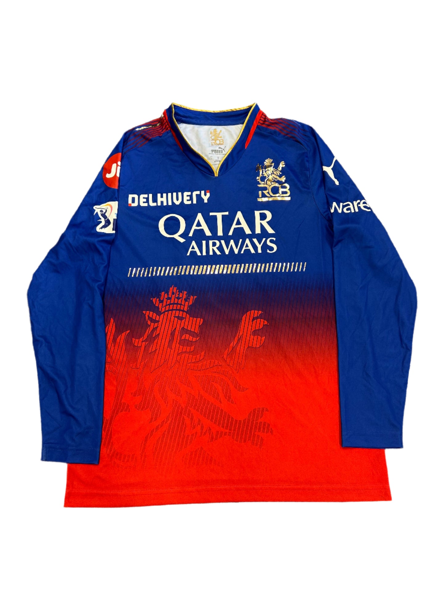 Tom Curran Royal Challengers Bengaluru 2024 IPL Match Issue LS Playing Shirt