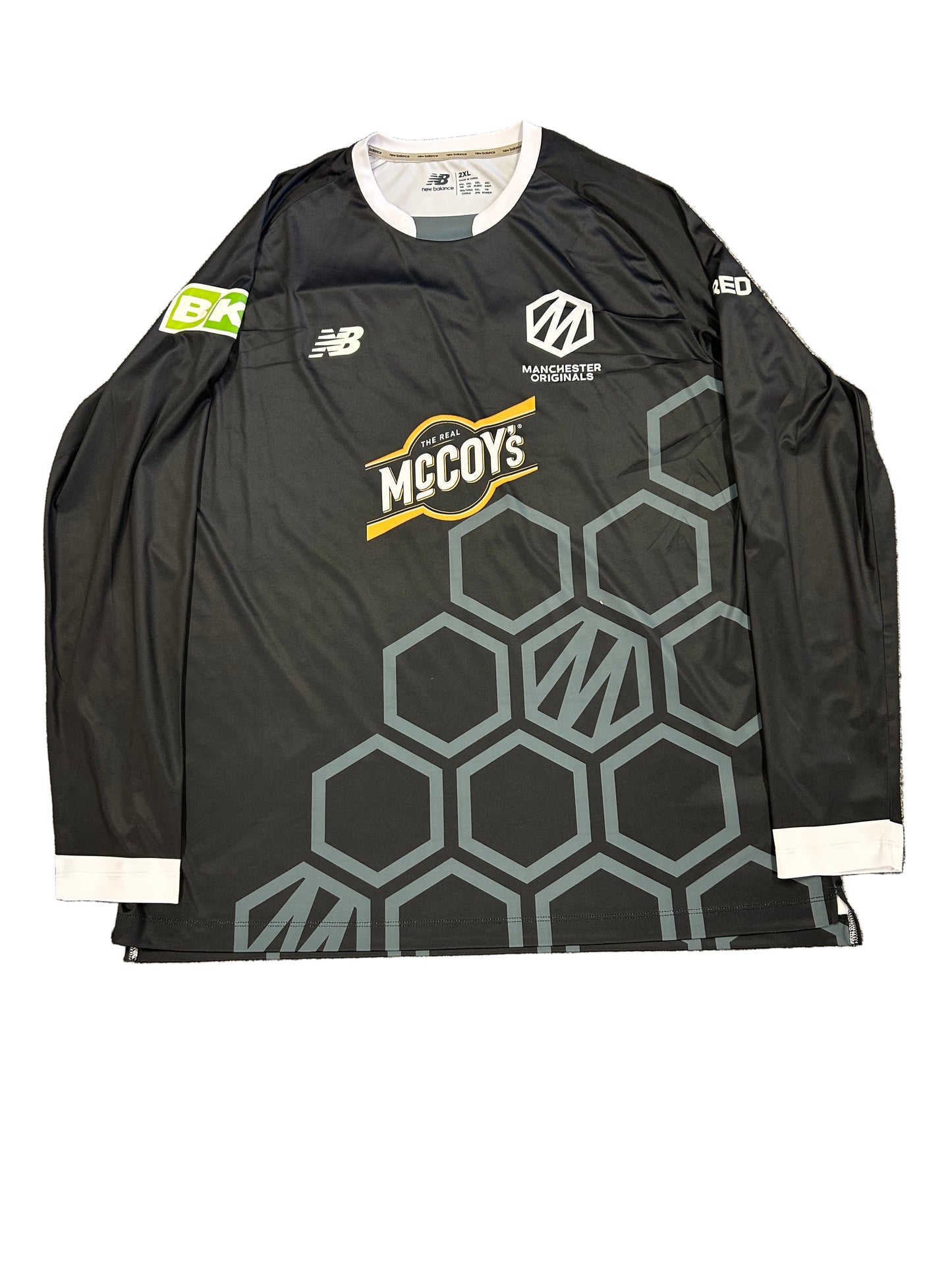 Paul Walter Manchester Originals 2024 Hundred Match Worn LS Playing Shirt