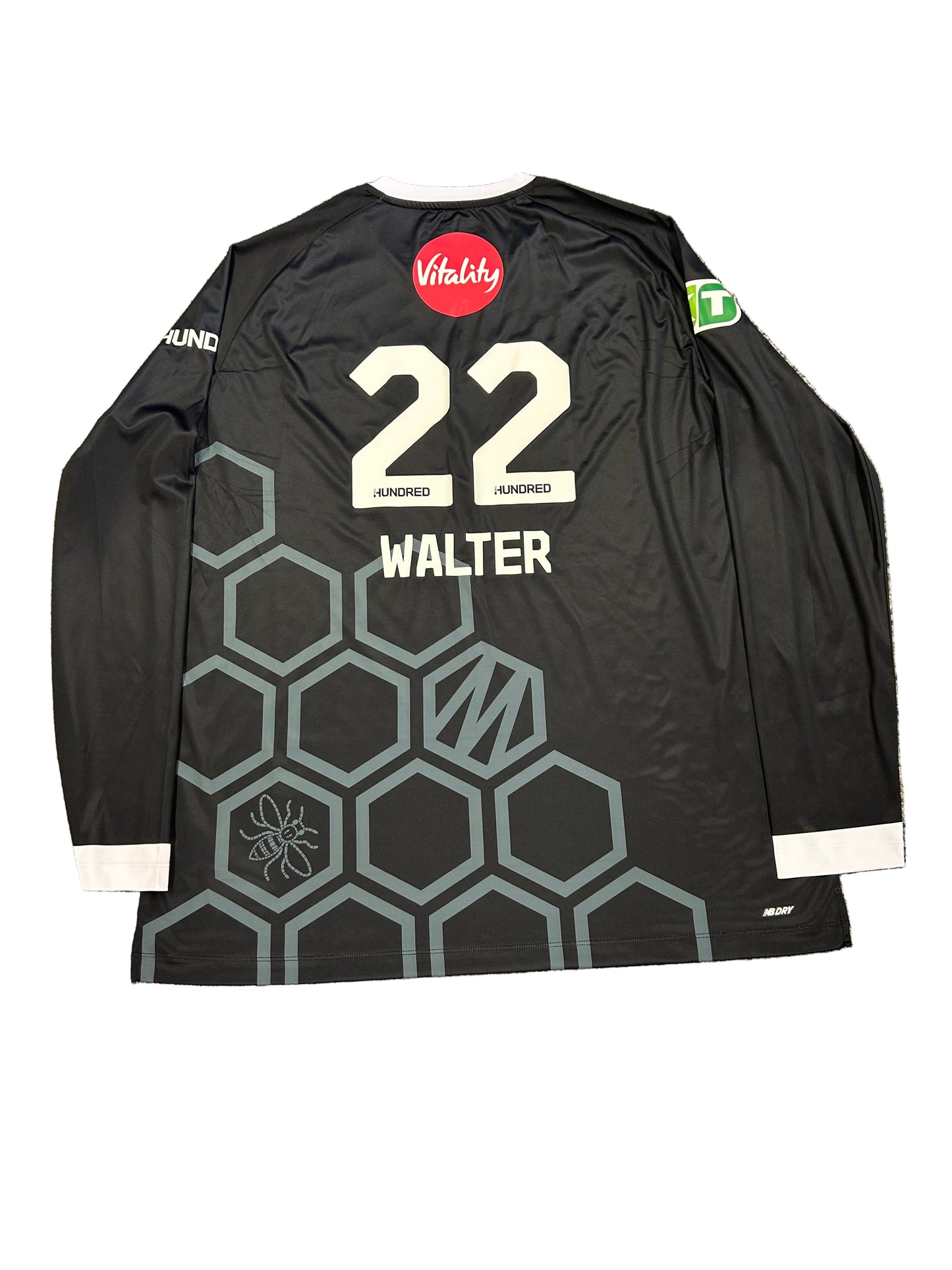 Paul Walter Manchester Originals 2024 Hundred Match Worn LS Playing Shirt