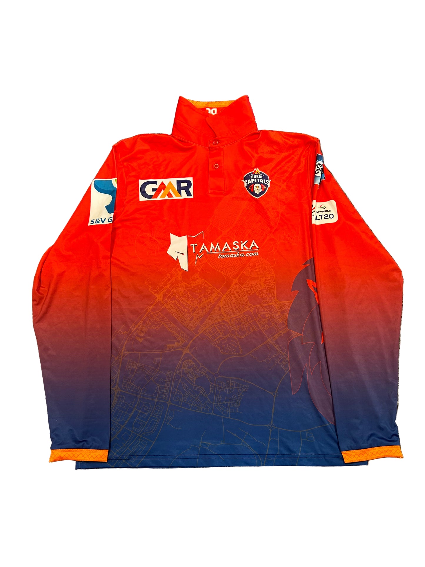 Dasun Shanaka Dubai Capitals 2025 ILT20 Match Issue LS Playing Shirt