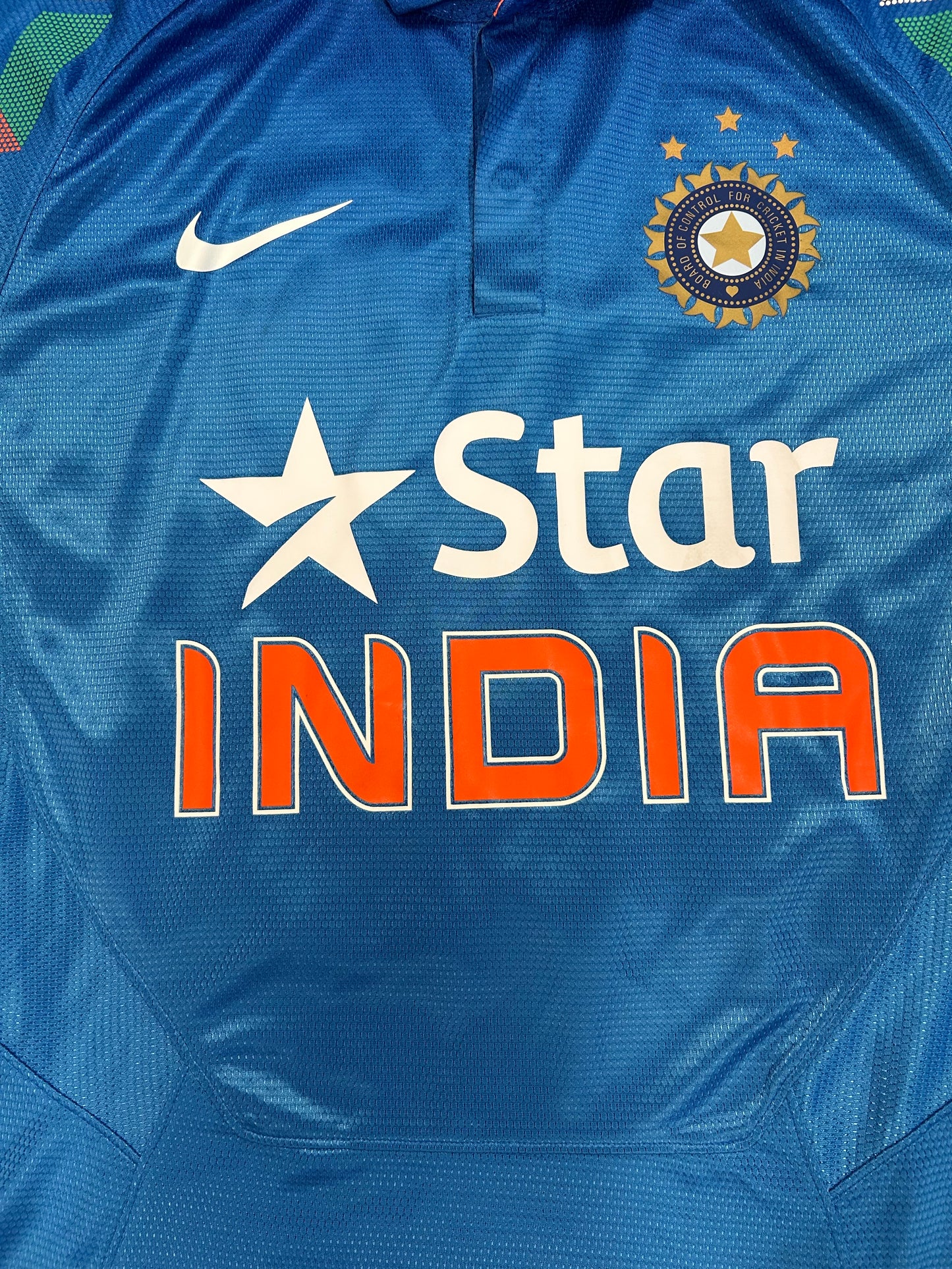 Ajinkya Rahane India 2013 ODI SS Match Worn Playing Shirt