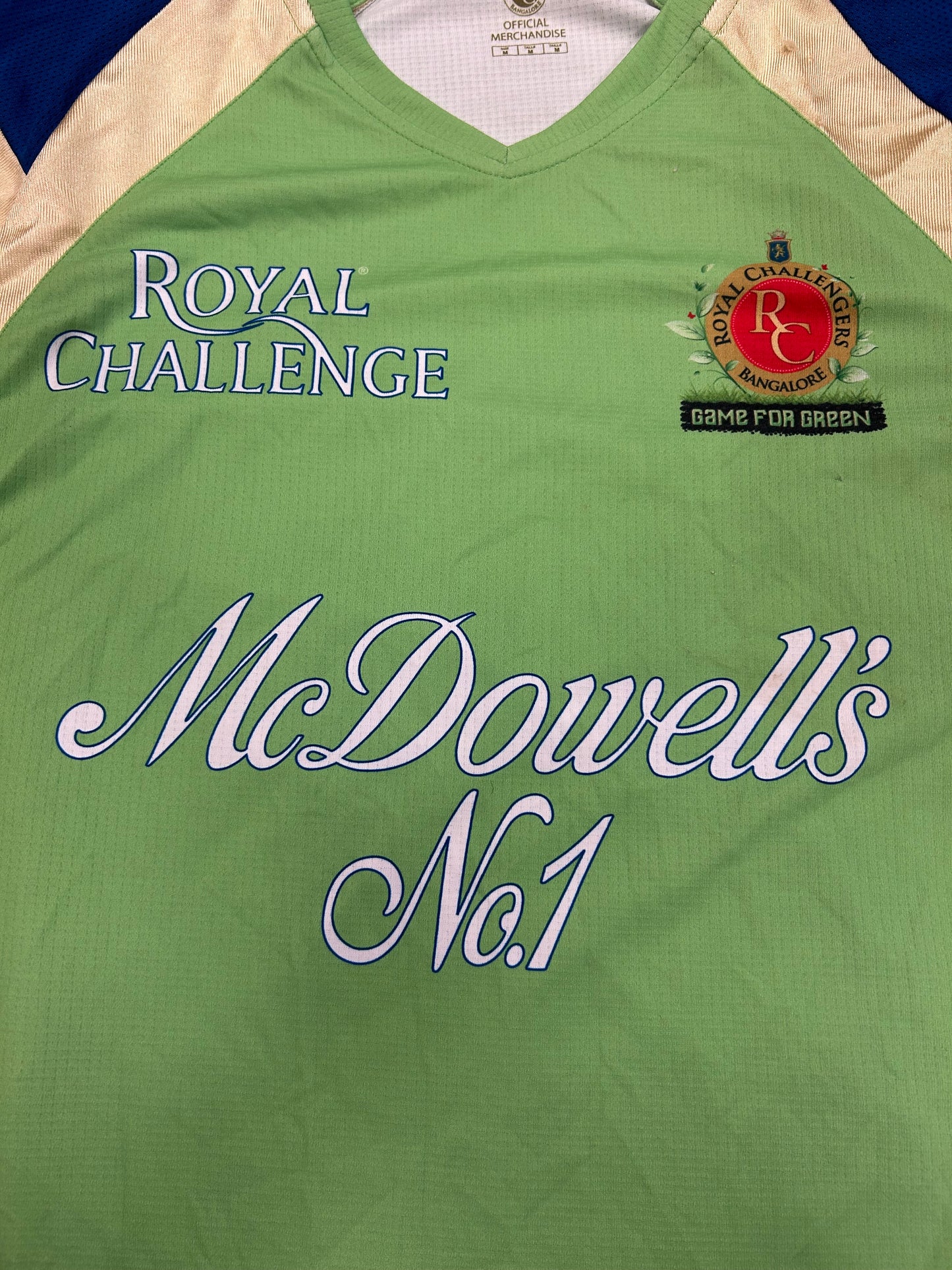 Ryan Ninan Royal Challengers Bangalore Game For Green 2011 Match Worn And Signed SS Playing Shirt