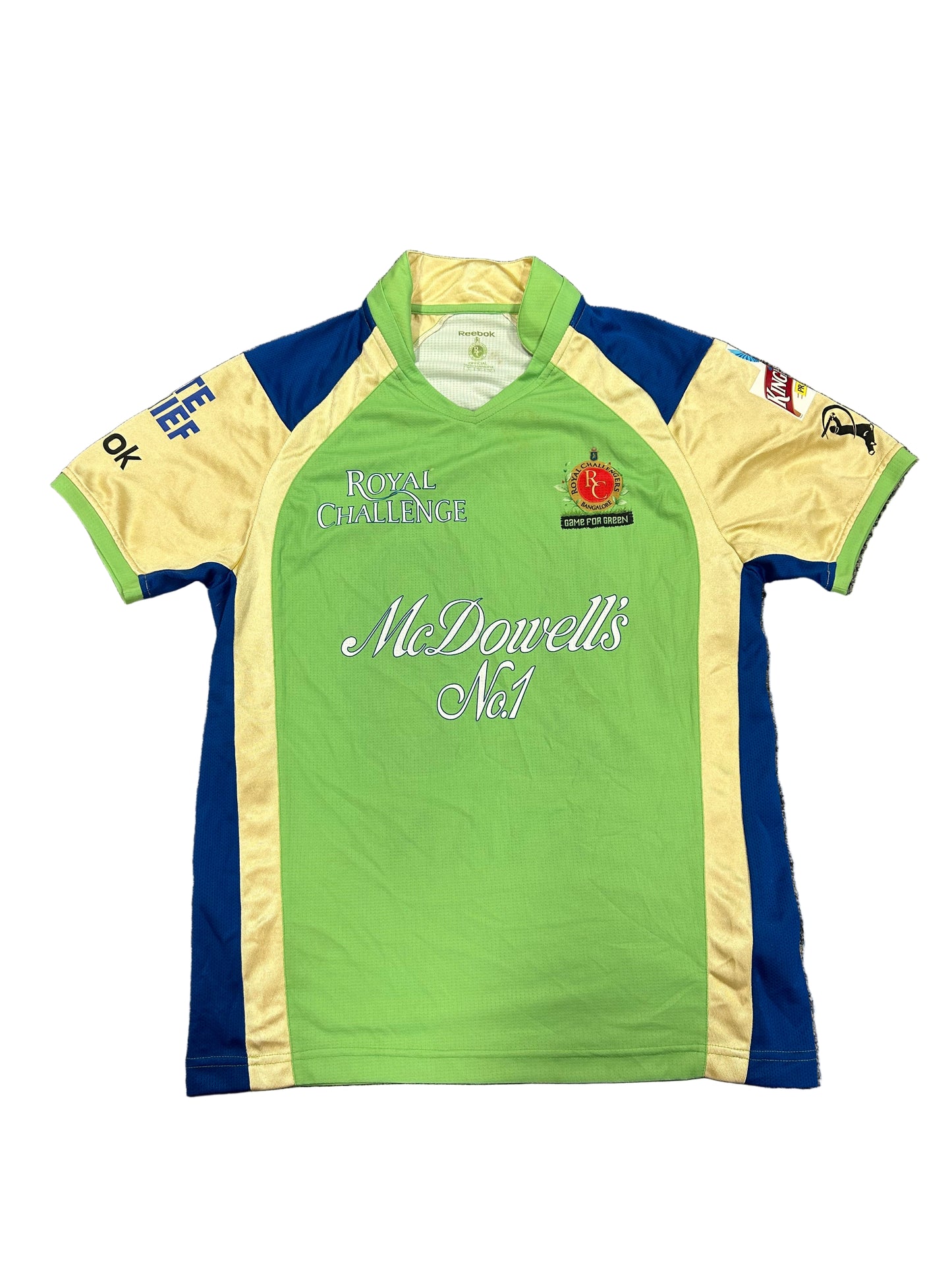 Ryan Ninan Royal Challengers Bangalore Game For Green 2011 Match Worn And Signed SS Playing Shirt