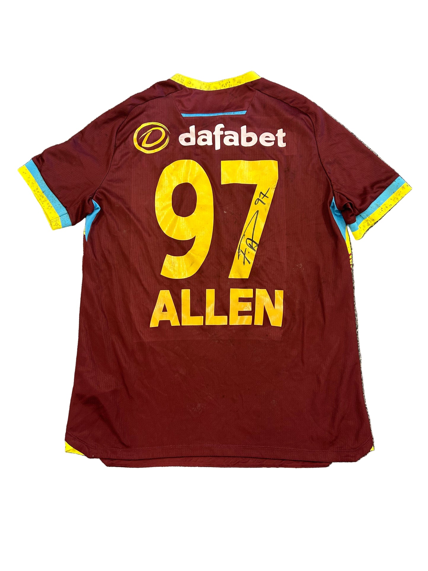 Fabian Allen West Indies 2024 T20 Match Worn And Signed SS Playing Shirt
