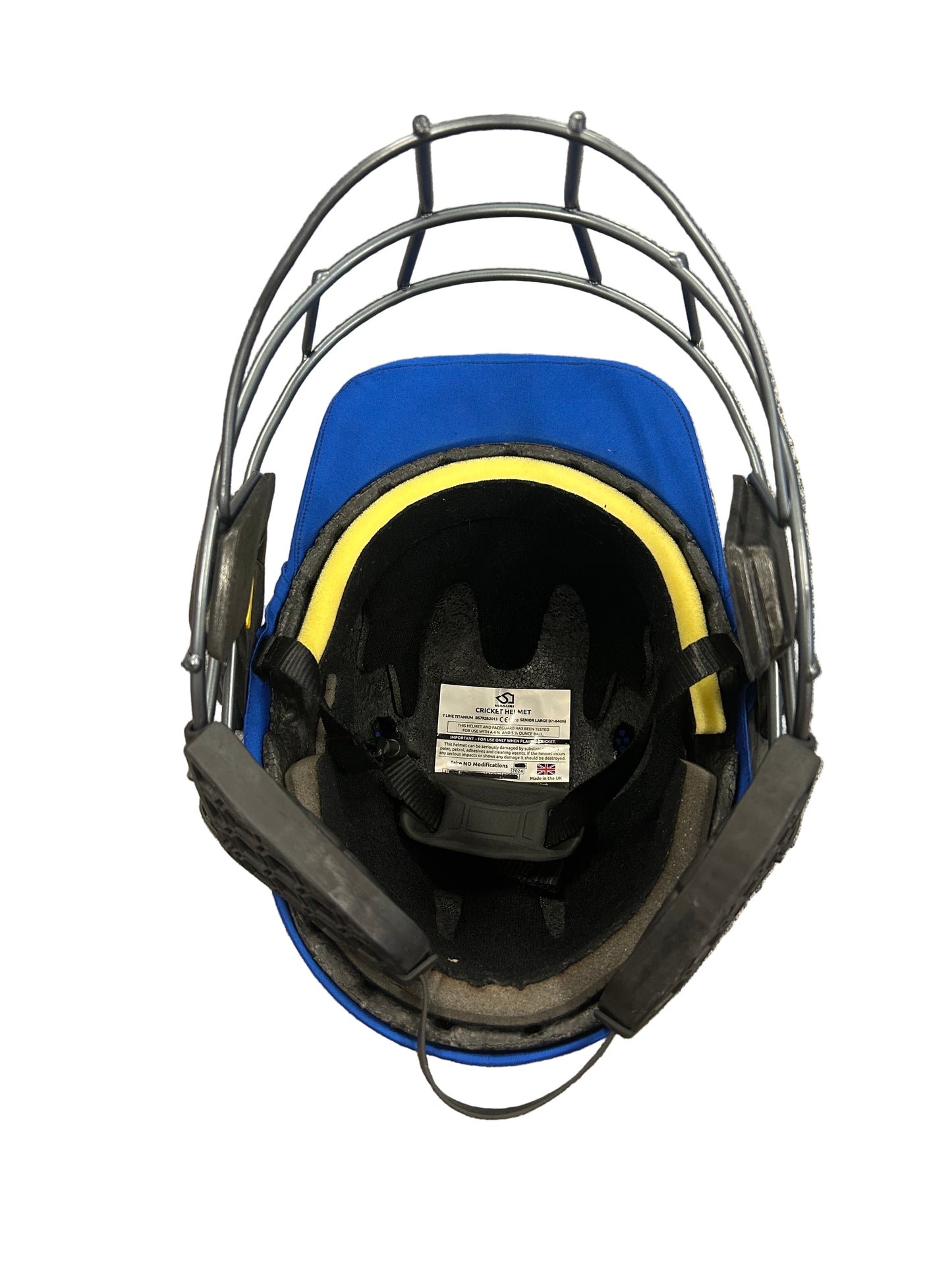 Mumbai Indians Emirates ILT20 Masuri T-Line Titanium Match Used Cricket Helmet