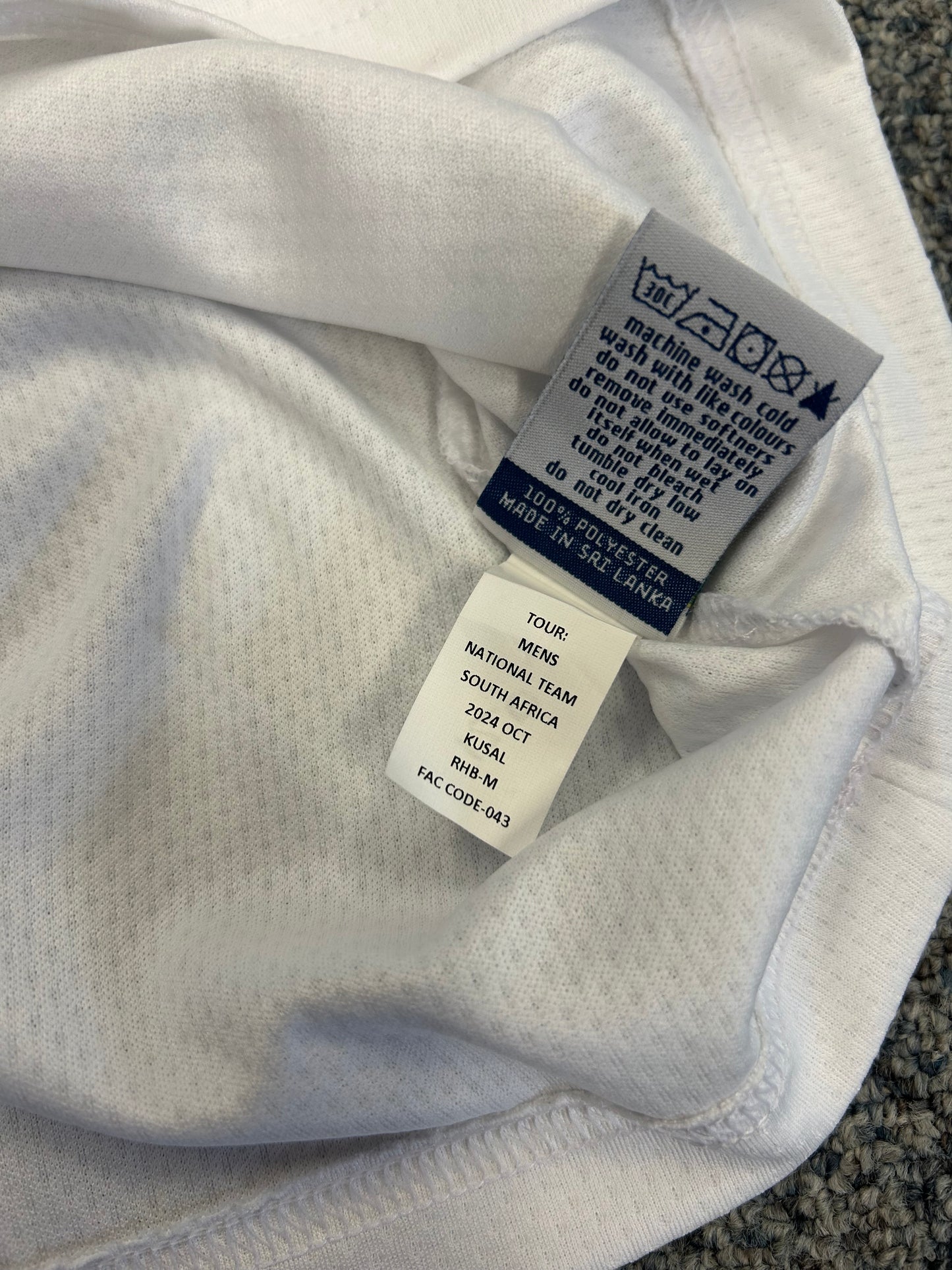 Kusal Mendis Sri Lanka 2024 Test Match Worn SS Playing Shirt