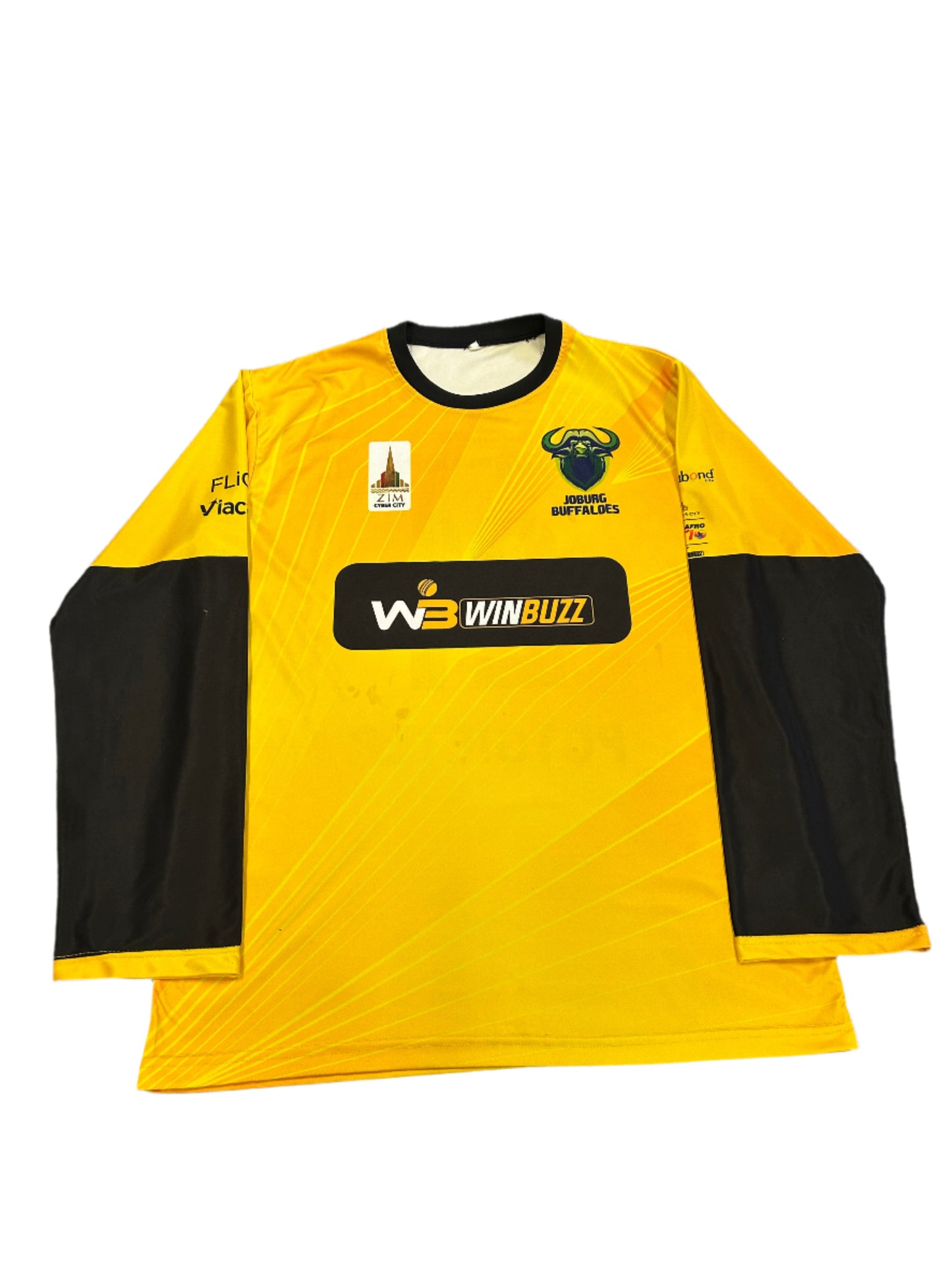Delano Potgieter Joburg Buffaloes 2023 ZimAfro T10 Match Worn LS Playing Shirt
