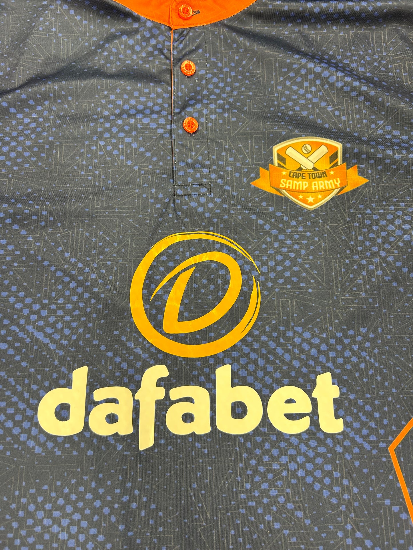 Dawid Malan Cape Town Samp Army 2024 ZimAfro T10 Match Worn SS Playing Shirt