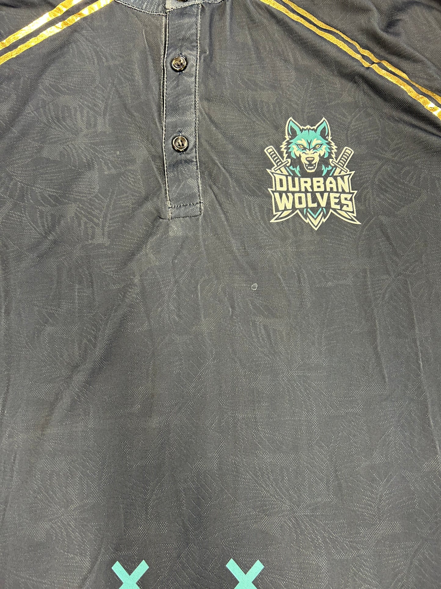 Mark Chapman Durban Wolves 2024 ZimAfro T10 Match Worn SS Playing Shirt