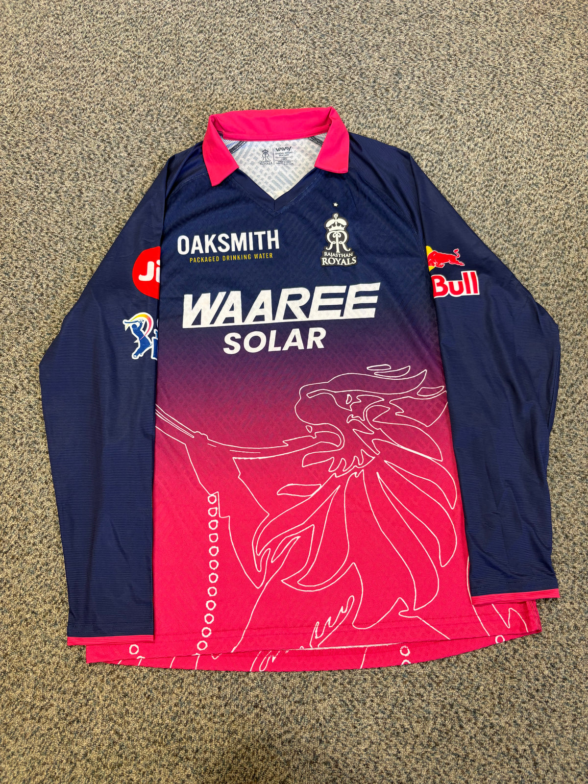 Yashasvi Jaiswal Rajasthan Royals 2026 IPL Match Issue LS Playing Shirt