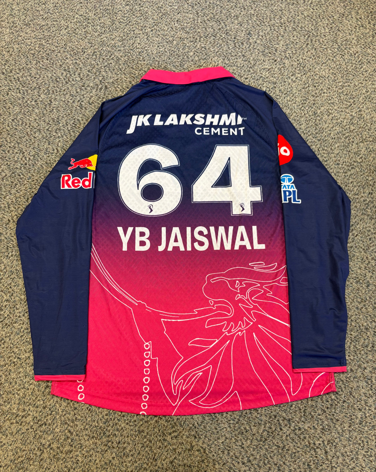 Yashasvi Jaiswal Rajasthan Royals 2026 IPL Match Issue LS Playing Shirt