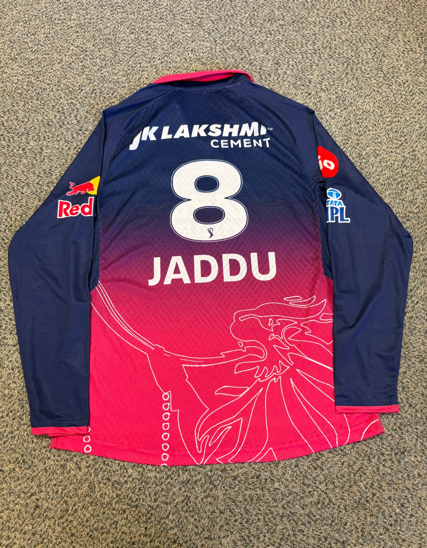 Ravindra Jadeja Rajasthan Royals 2026 IPL Match Issue LS Playing Shirt