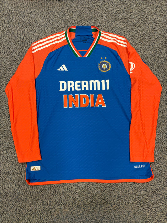 India 2024 T20 Player Issue Long Sleeve Playing Shirt – Official BCCI Matchwear