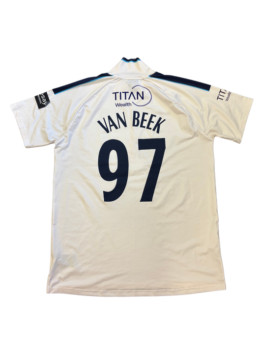 Logan Van Beek Yorkshire 2026 County Championship Match Worn SS Playing Shirt