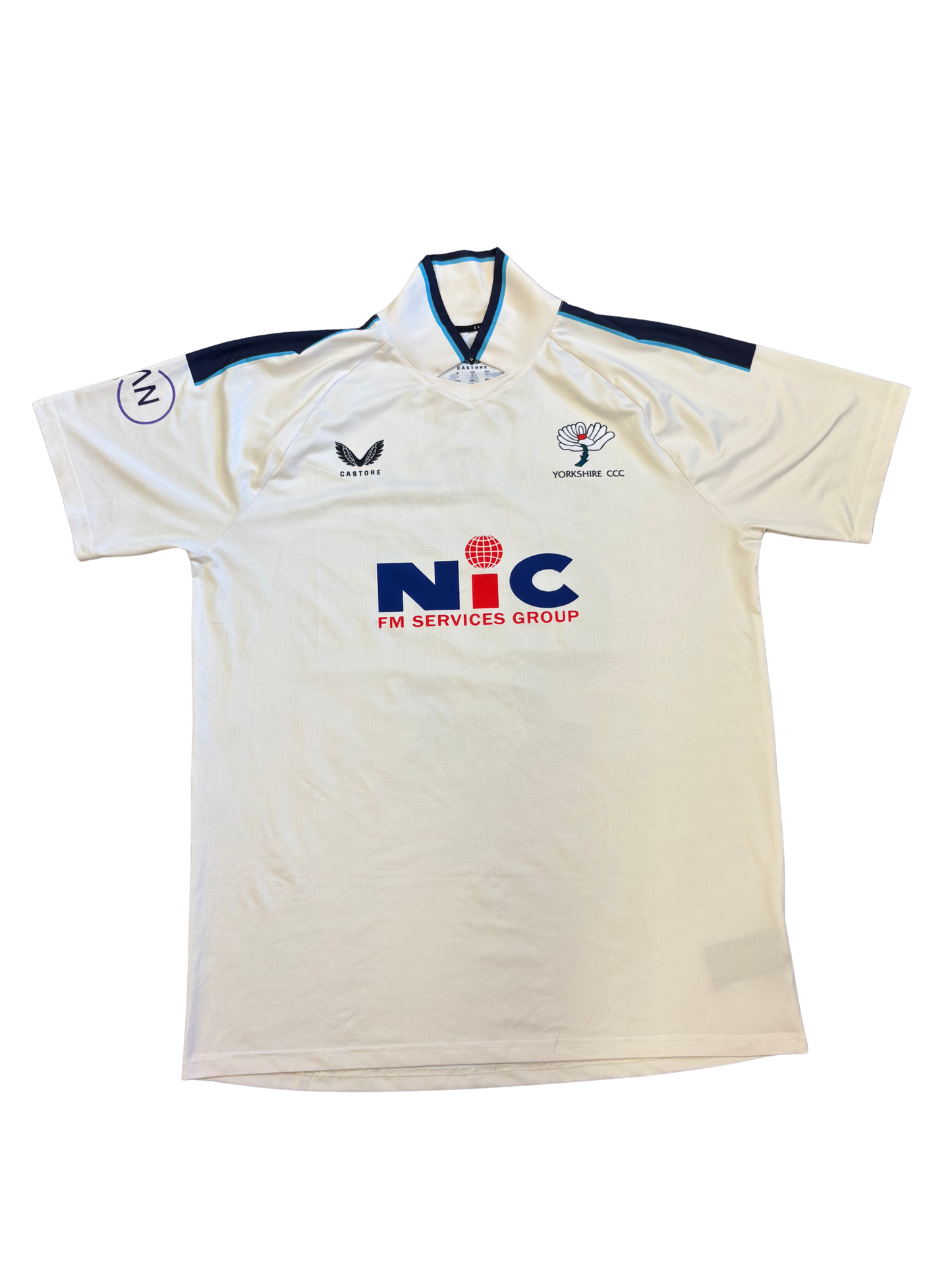 Logan Van Beek Yorkshire 2026 County Championship Match Worn SS Playing Shirt