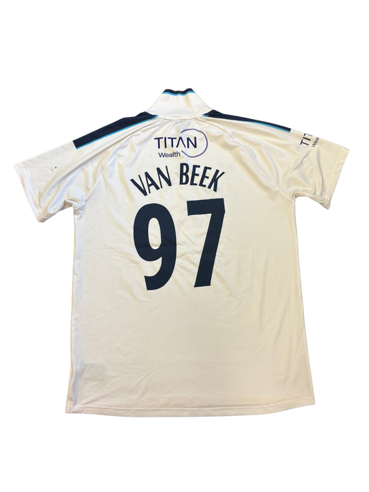 Logan Van Beek Yorkshire 2026 County Championship Match Worn SS Playing Shirt