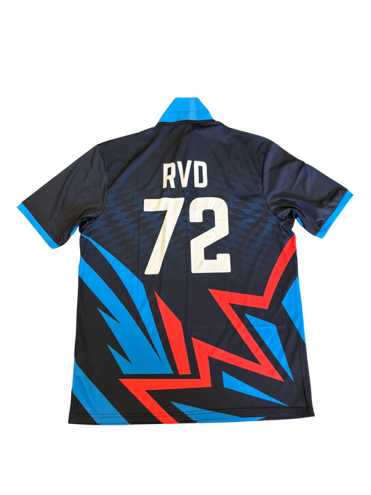 Rassie Van Der Dussen Toronto Nationals 2025 GT20 Match Issue SS Playing Shirt