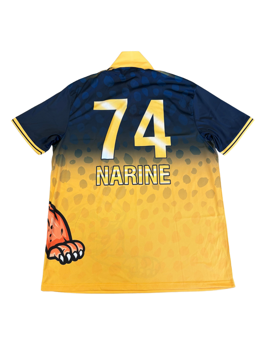 Sunil Narine Surrey Jaguars 2025 GT20 Match Issue SS Playing Shirt