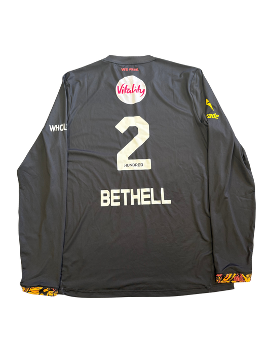 Jacob Bethell Birmingham Phoenix 2026 Hundred Match Issue LS Playing Shirt