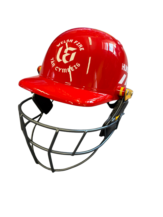 Welsh Fire 2026 Hundred Masuri T-Line Trufit 3D Titanium Match Used Cricket Helmet