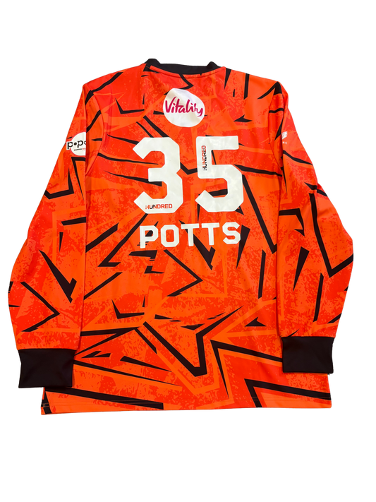 Matthew Potts Sunrisers Leeds 2026 Hundred Match Issue LS Playing Jumper