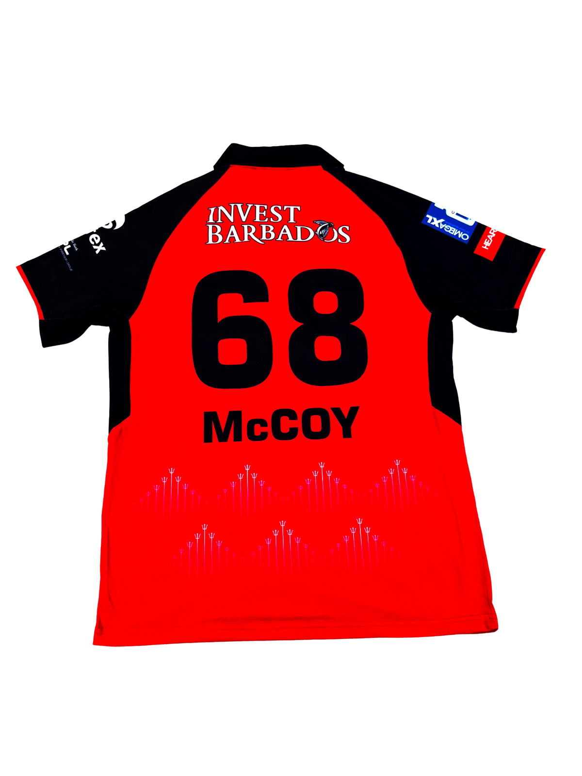 Obed McCoy Barbados Royals 2024 CPL Match Issue SS Playing Shirt