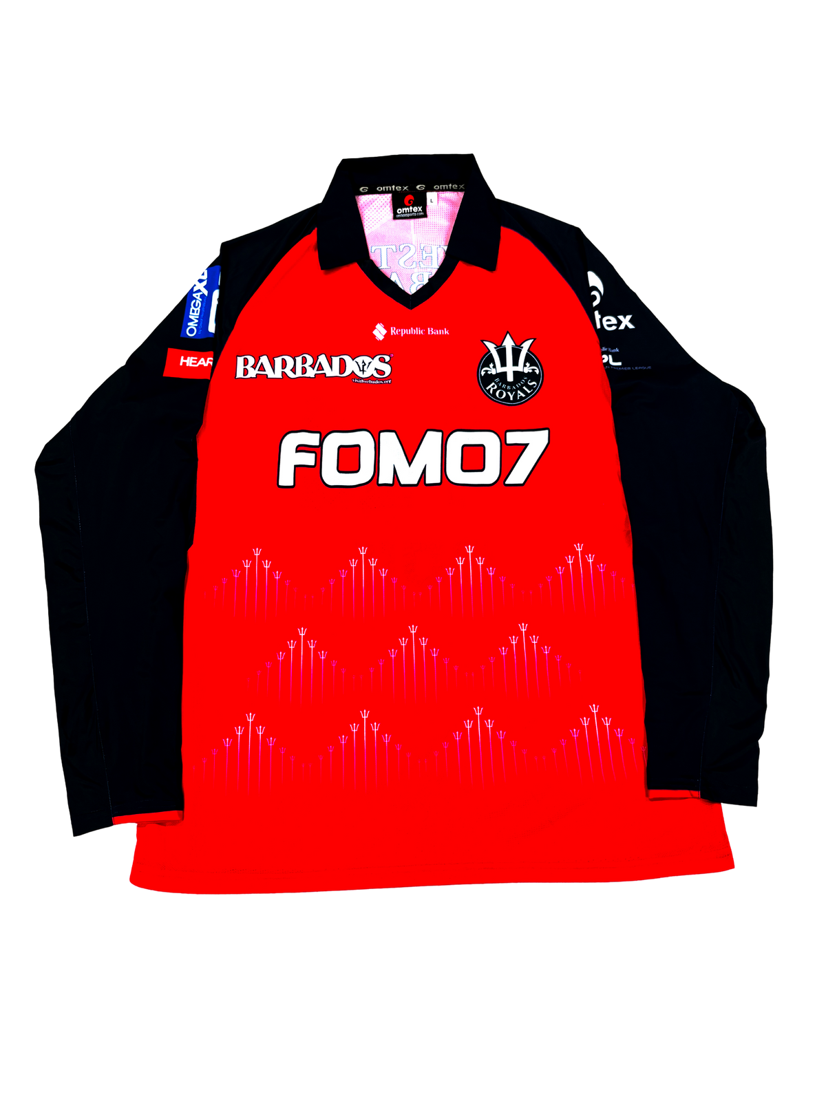 QDK Barbados Royals 2024 CPL Match Issue LS Playing Shirt