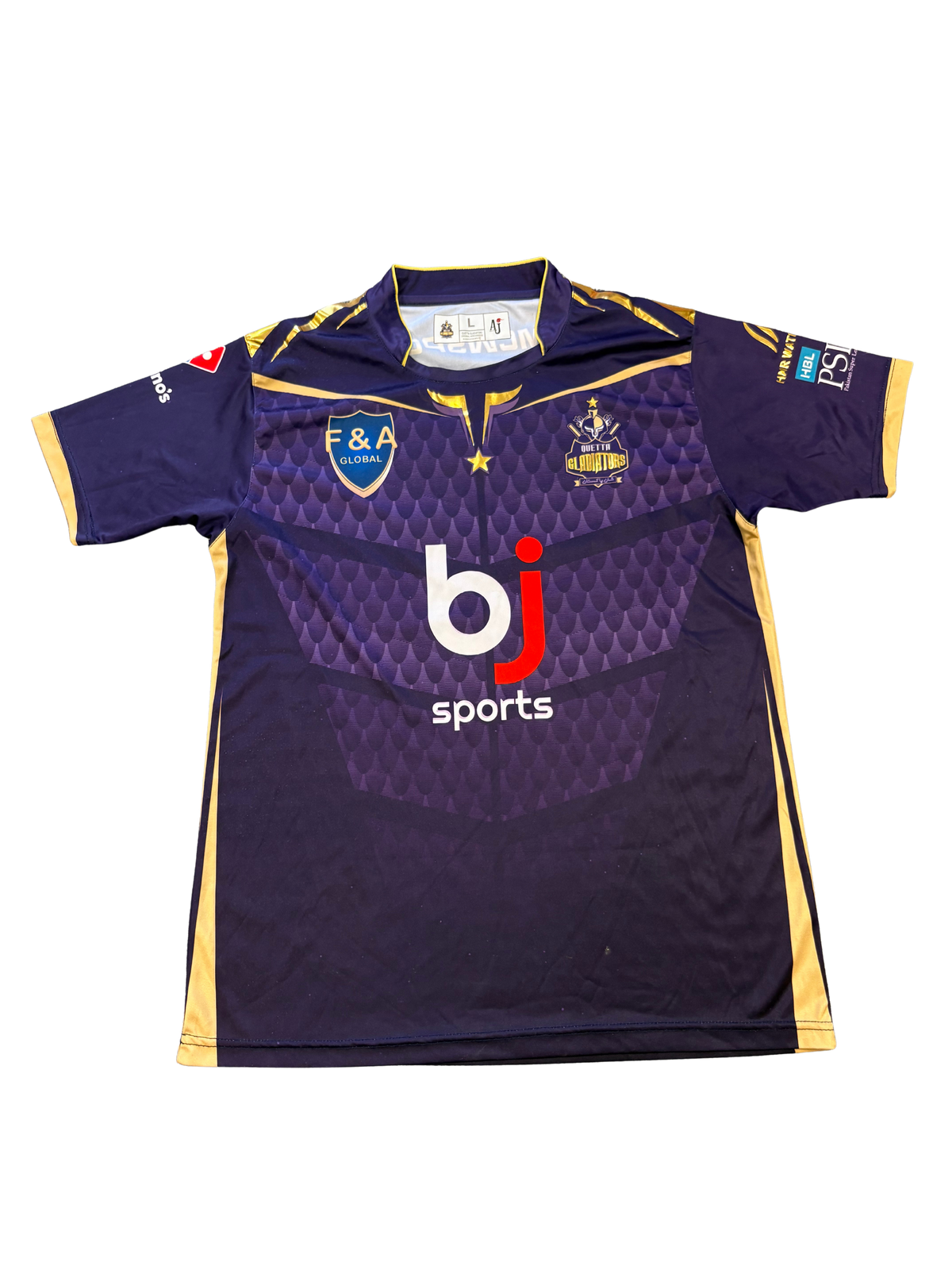 Muhammad Hasnain Quetta Gladiators 2023 PSL Match Worn SS Playing Shirt
