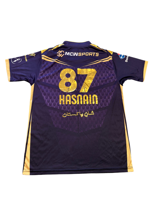 Muhammad Hasnain Quetta Gladiators 2023 PSL Match Worn SS Playing Shirt